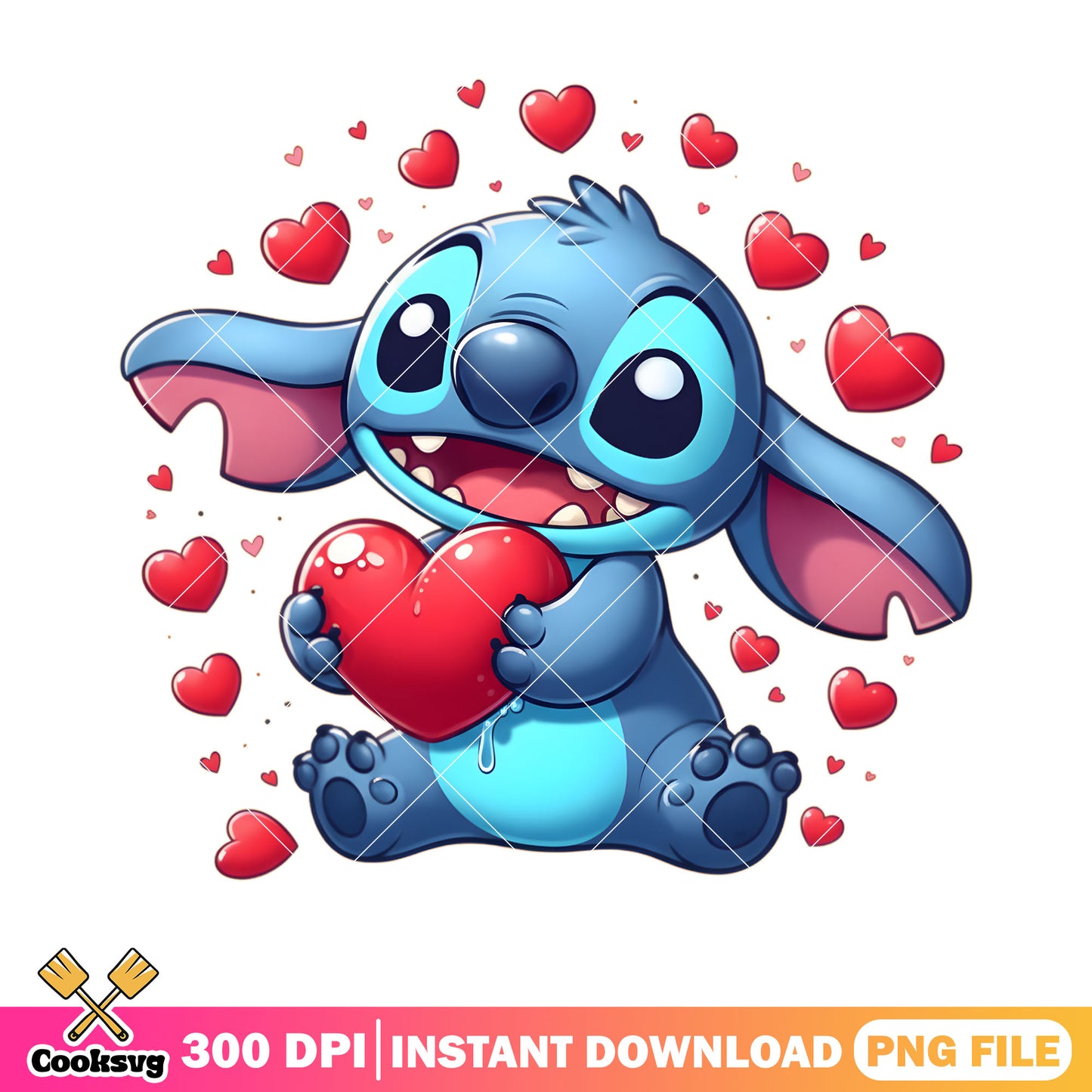 Happy stitch valentineheart png, disney valentine png, lilo and stitch png