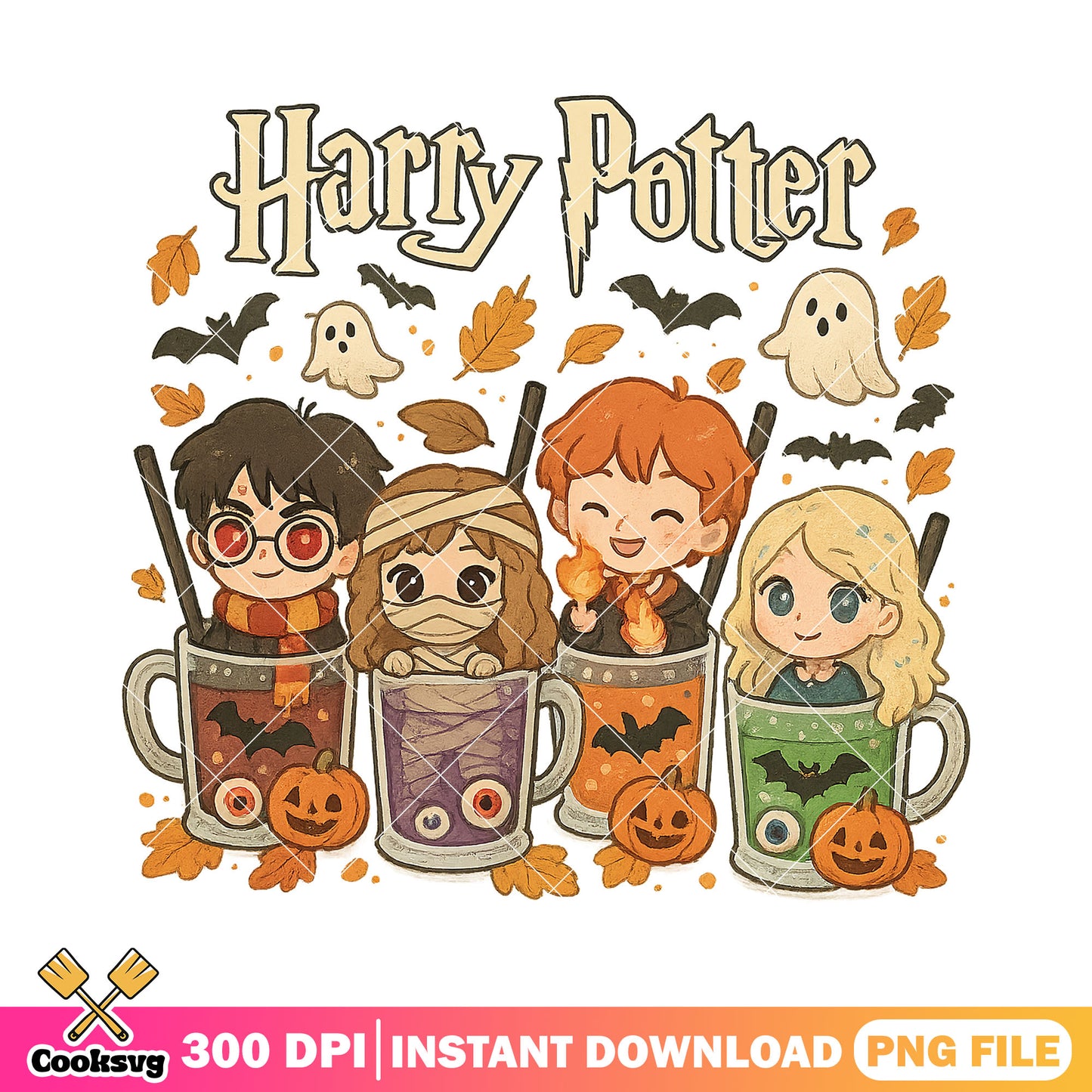 Harry pumpkin brew png, scary halloween png, horror cartoon png