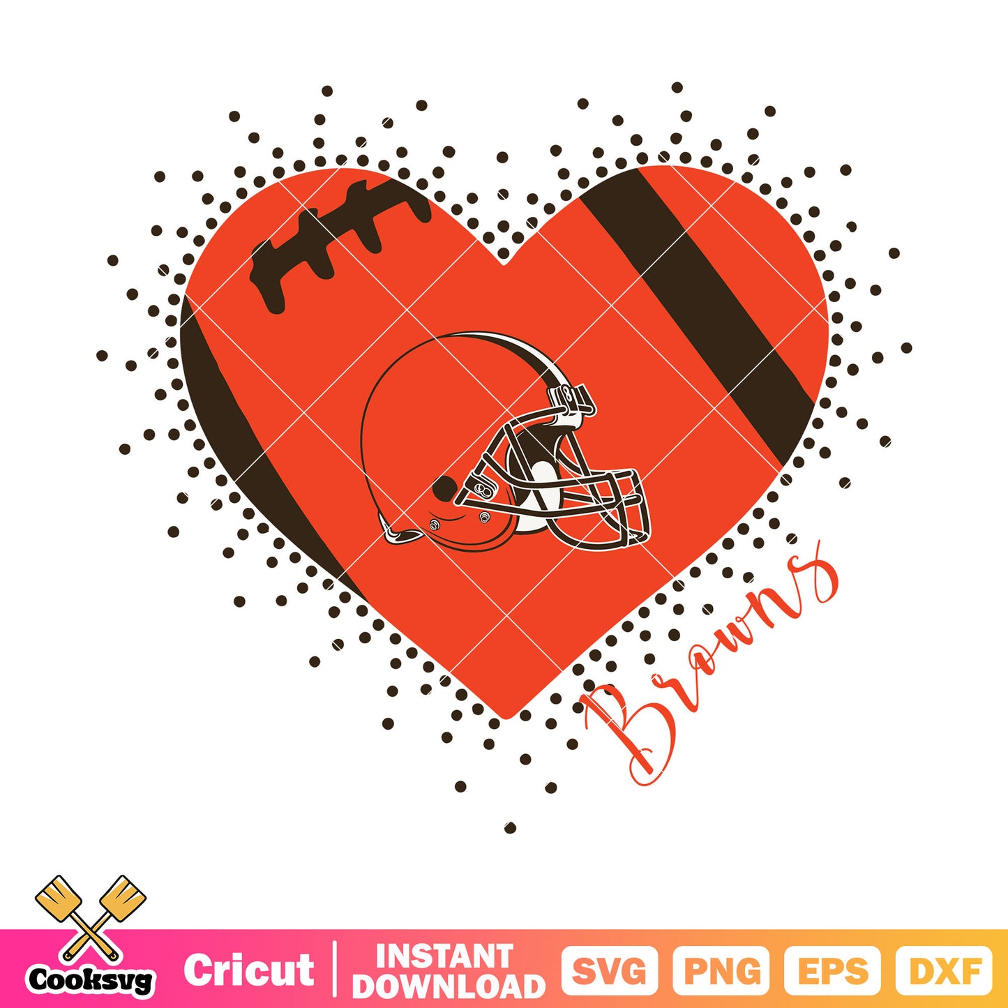 Hearts orange ball svg, scrum crap svg, cleveland browns svg
