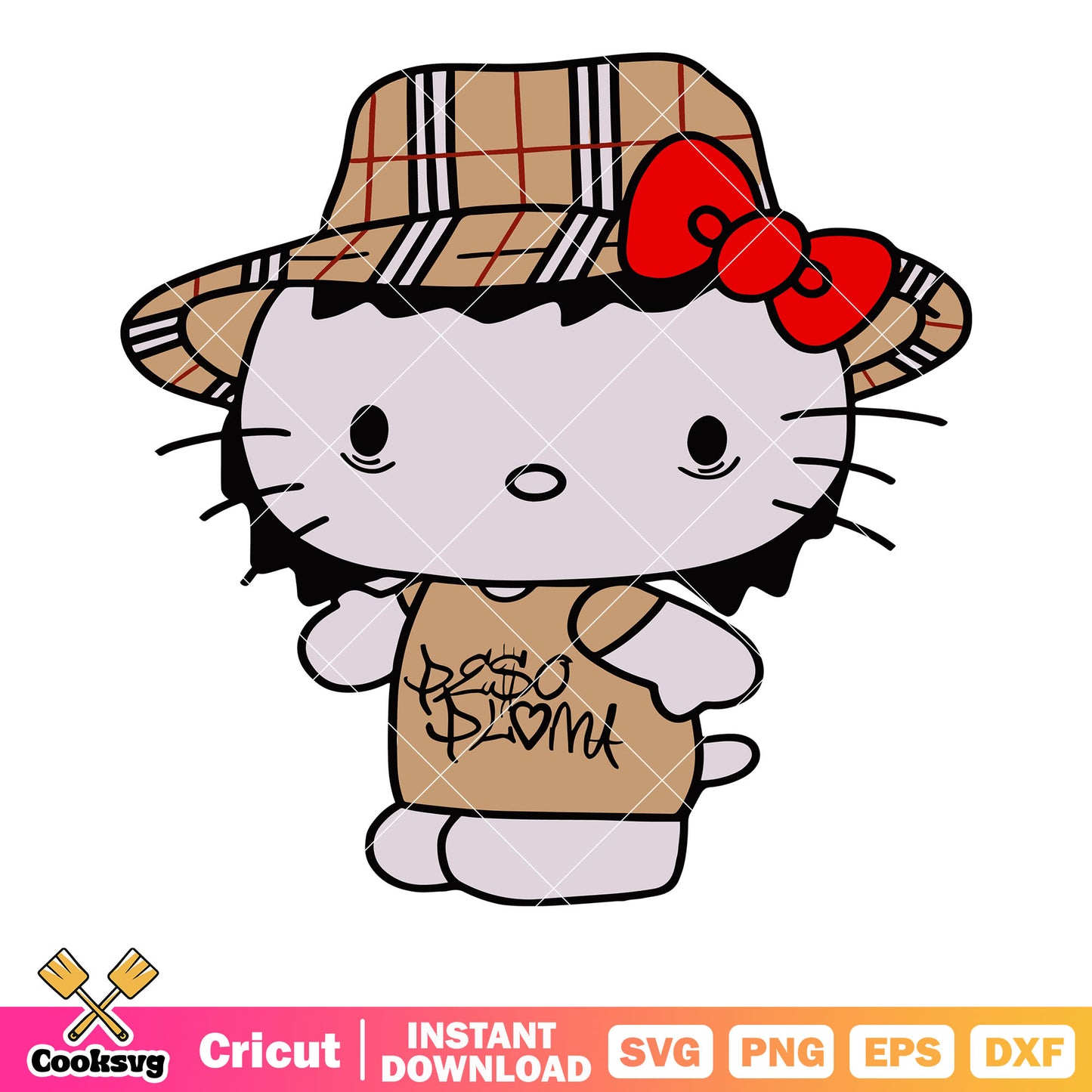 Hello Kitty Peso Pluma Classic svg, hello kitty cat svg, kitty cat svg