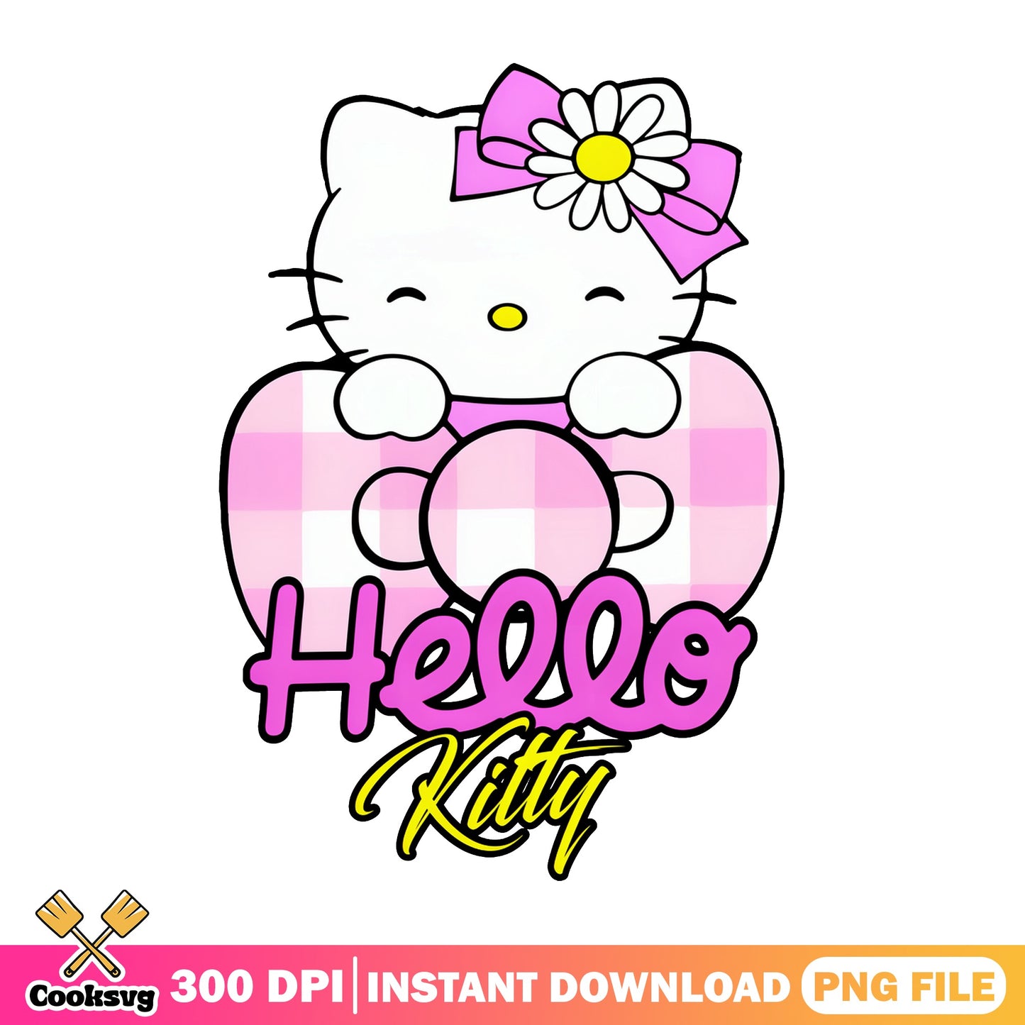 Hello Kitty Pink Heart PNG, Sanrio Cute Cat PNG, Valentine PNG
