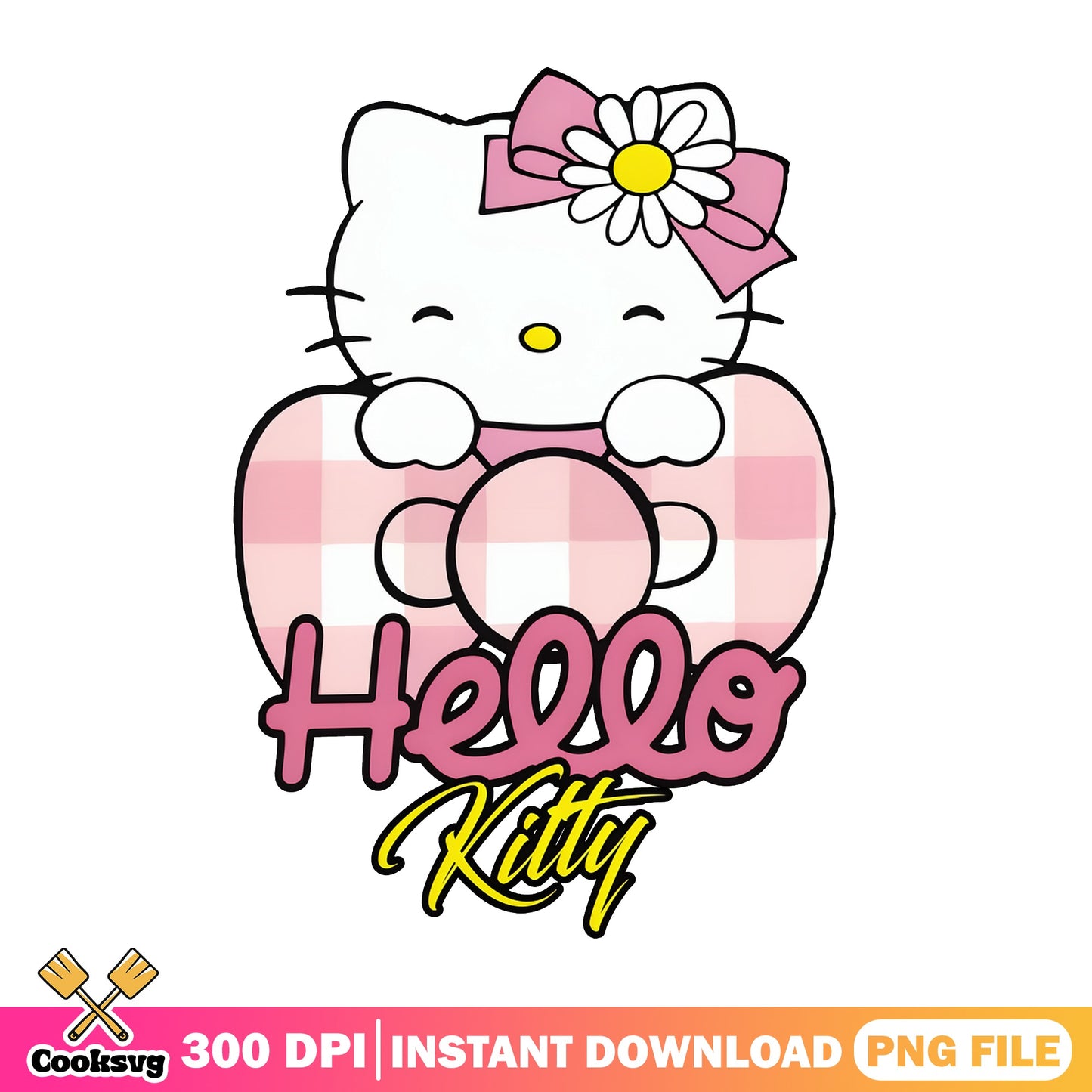 Hello Kitty Pink Heart Valentine PNG, Sanrio PNG, Cute Kitty PNG