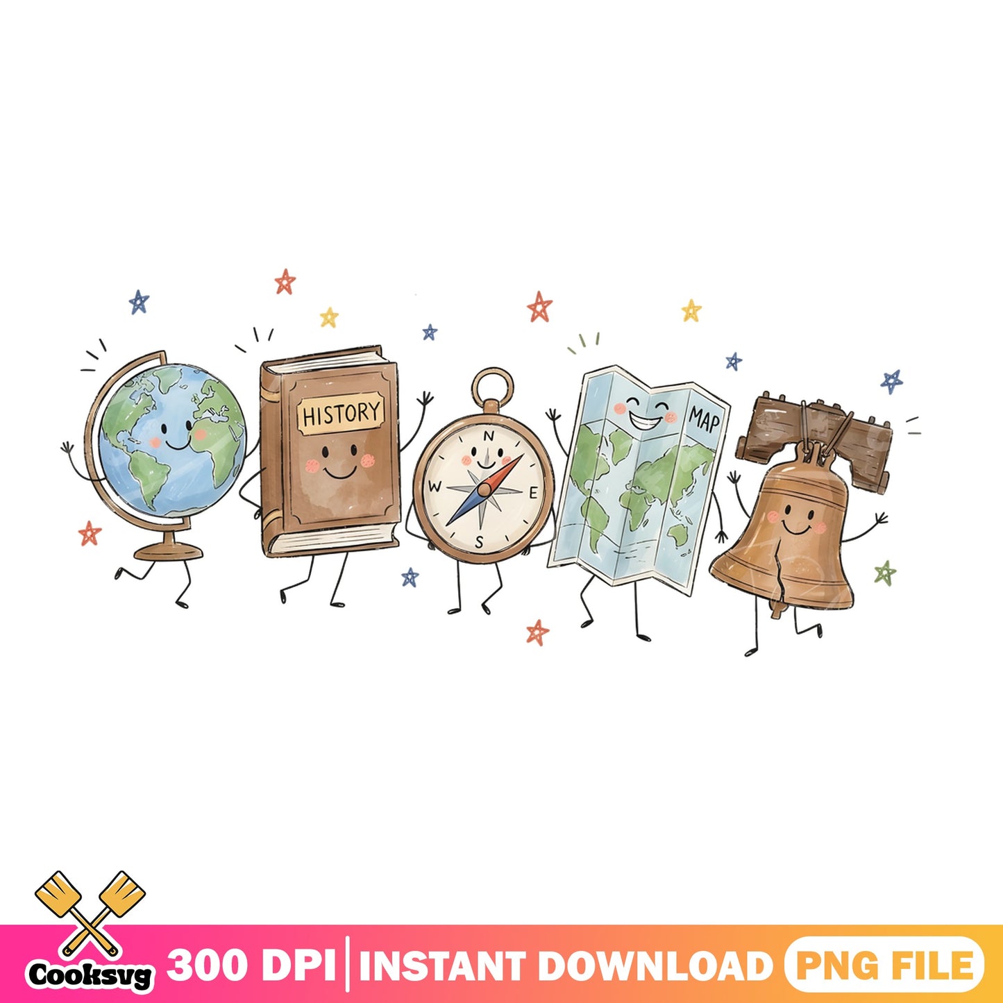 History Teacher PNG, Social Studies Cute Characters PNG, Teacher PNG