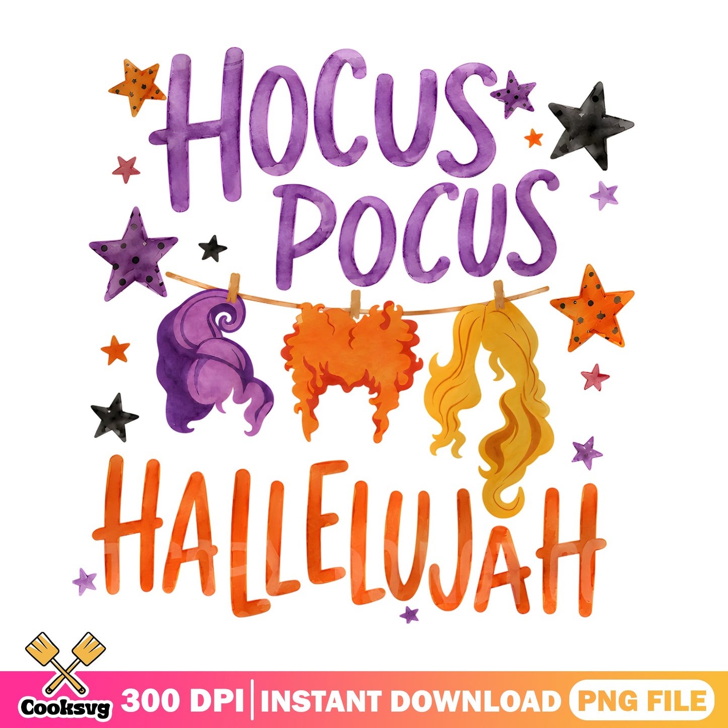 Hocus Pocus Hallelujah PNG, Sanderson Sisters, Halloween PNG