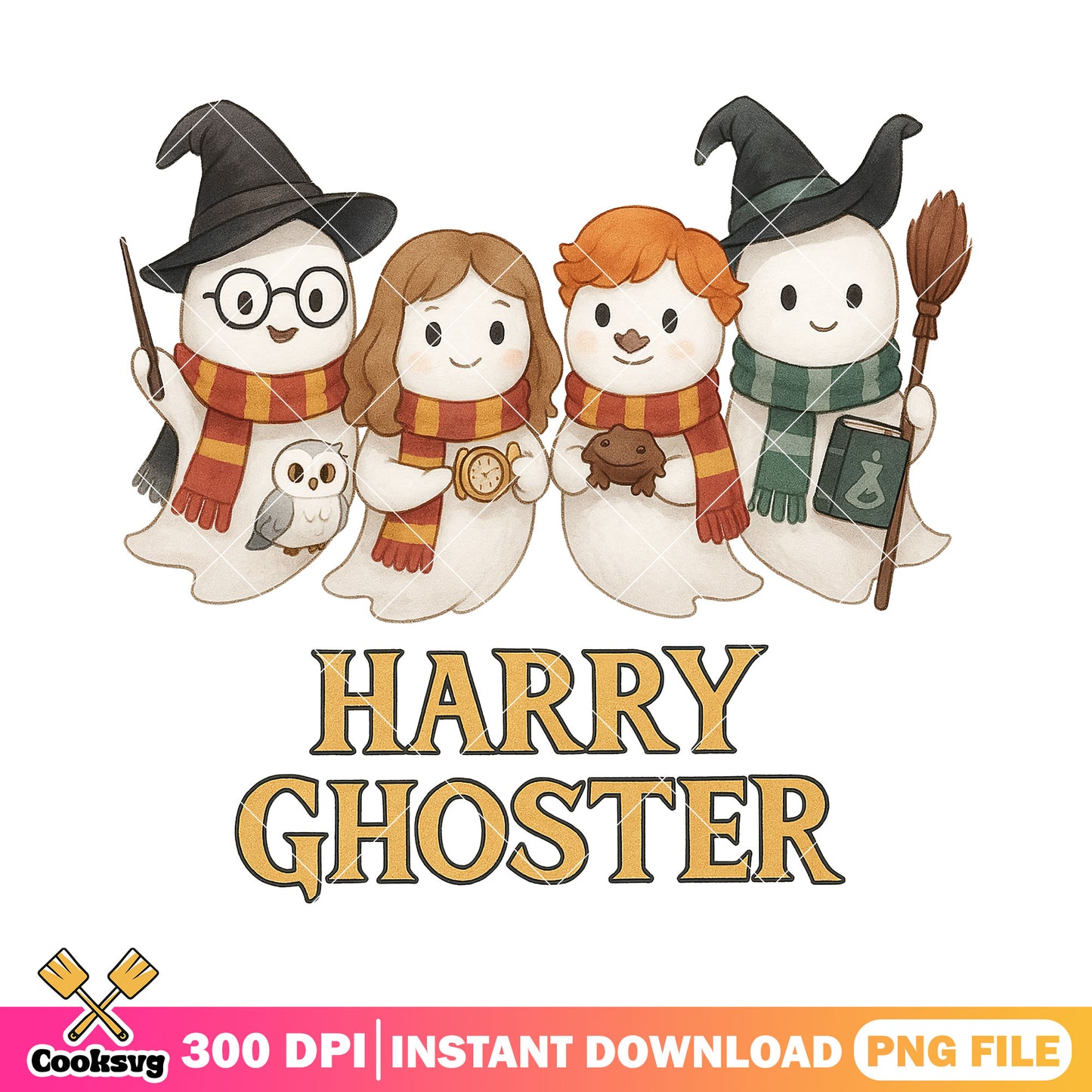 Hogwarts ghost friends png, harry ghoster png, horror halloween png
