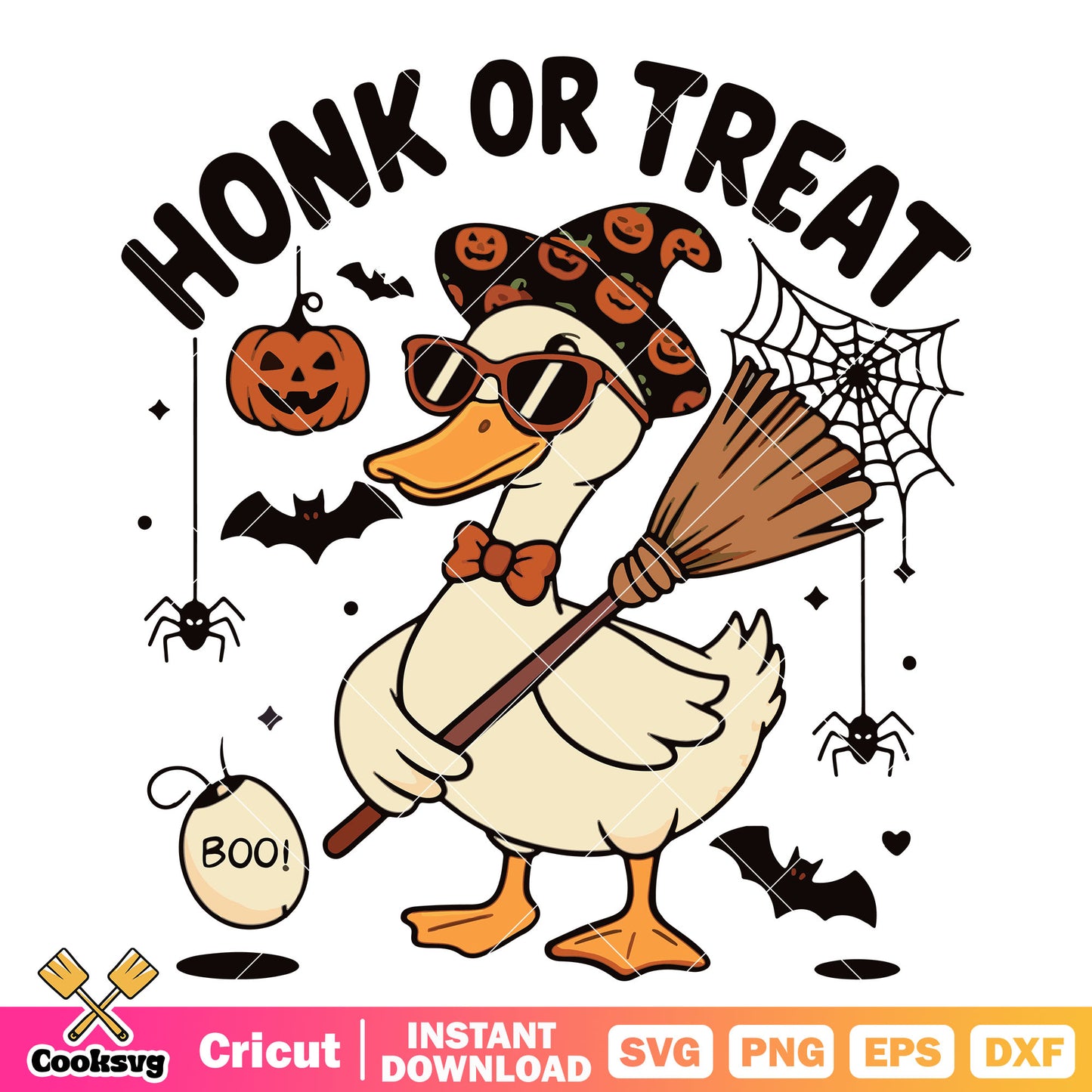 Honk halloween goose svg, trick or treat svg, halloween goose svg