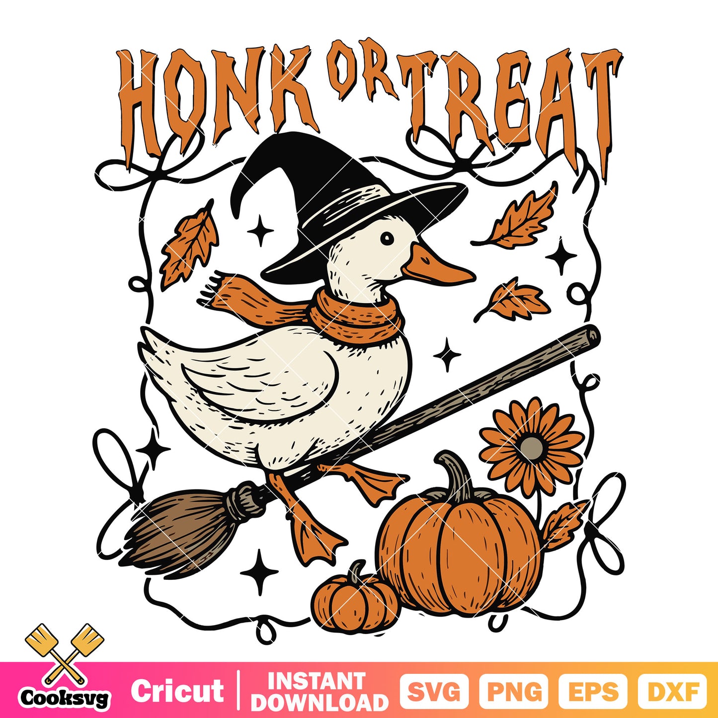 Honk or treat with goose svg, trick or treat svg, silly goose svg