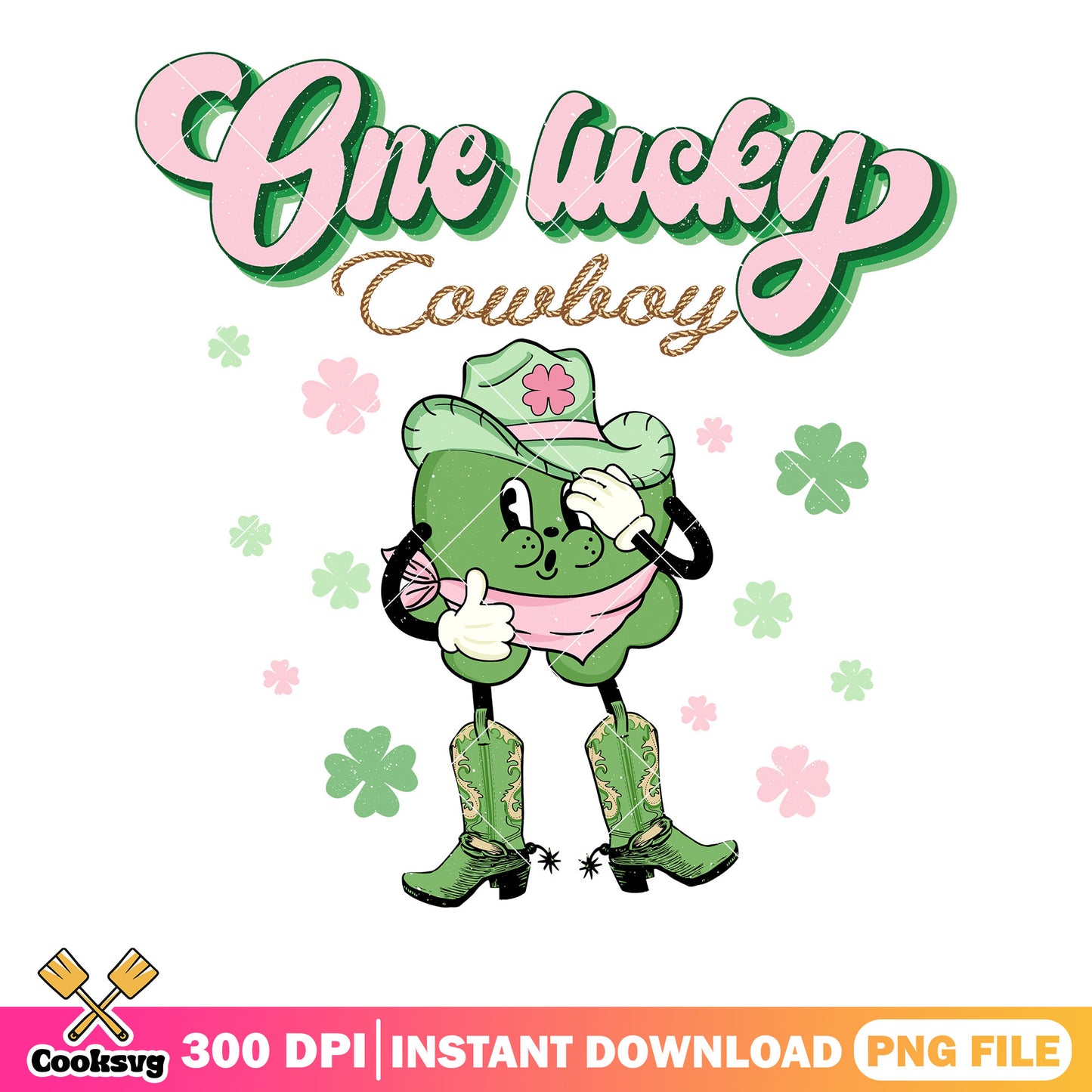 Howdy go lucky png, saint patricks day png, four leaf clover png