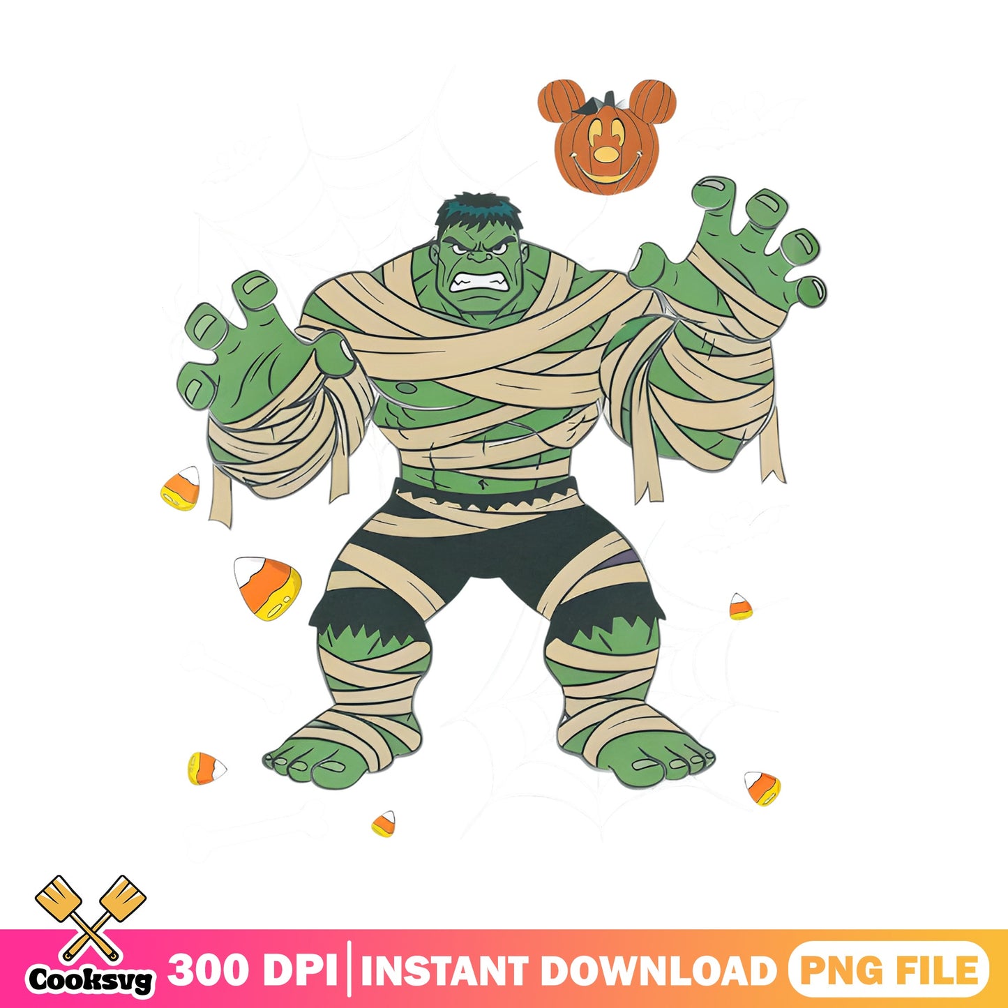Hulk Mummy Halloween PNG, Marvel Superhero PNG, Halloween PNG