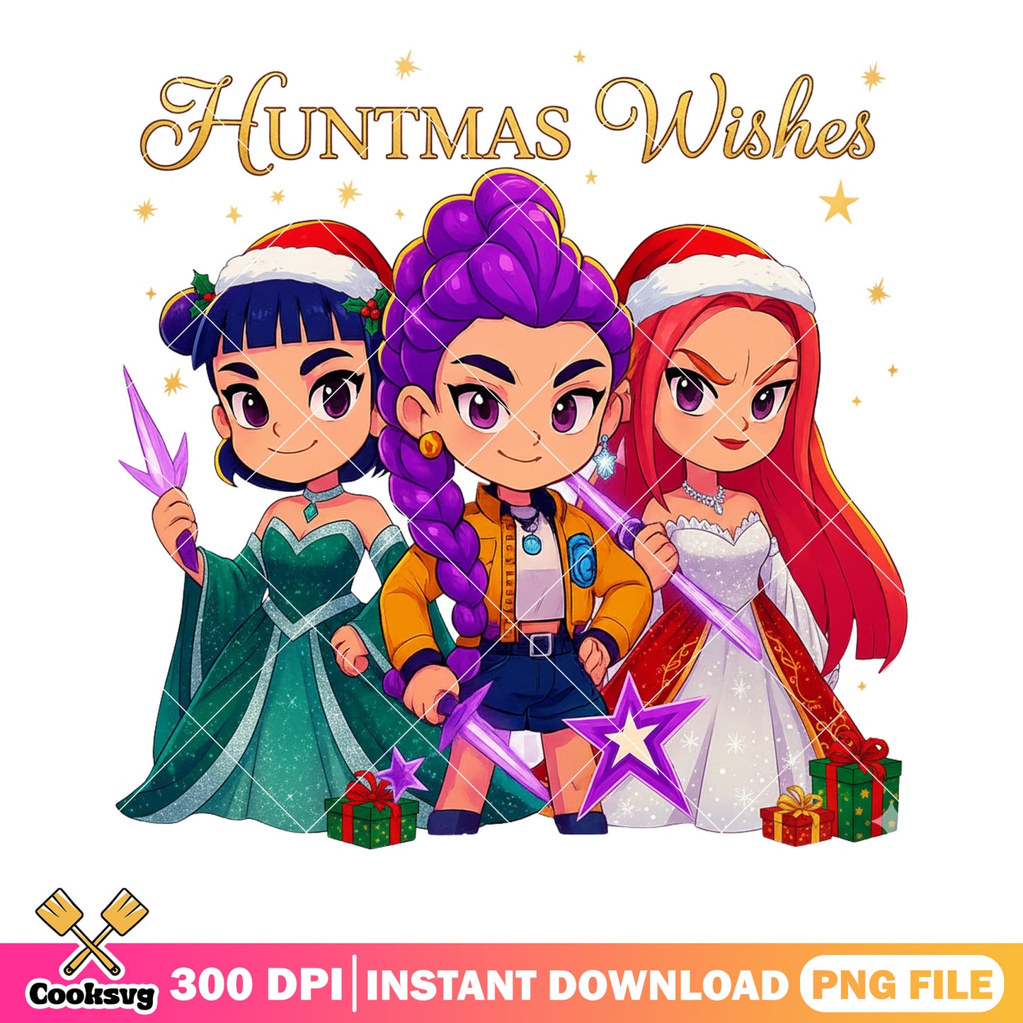 Huntmas wishes png, rumi huntrix png, kpop demon hunters png