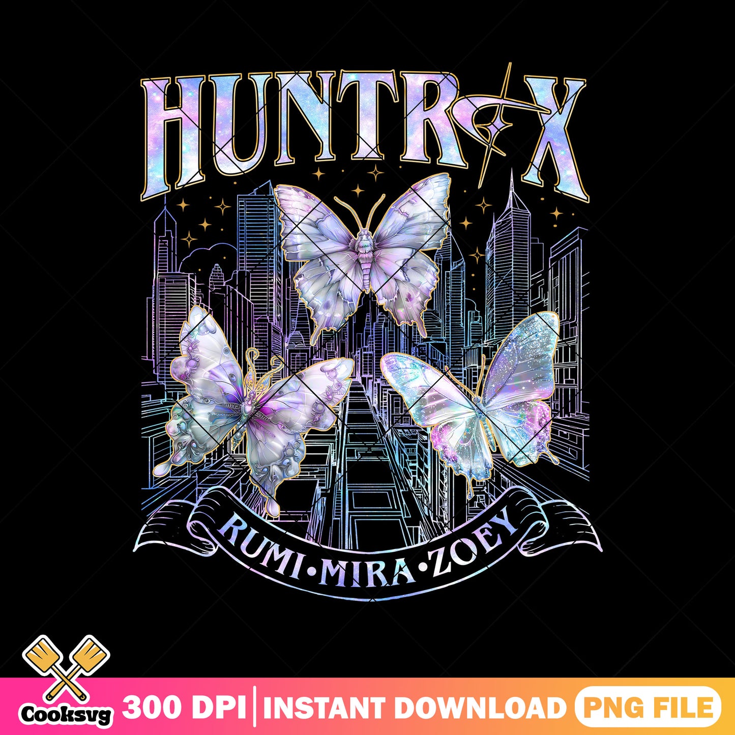 Huntrix kpop butterfly png, huntrix girl png, kpop huntrix png