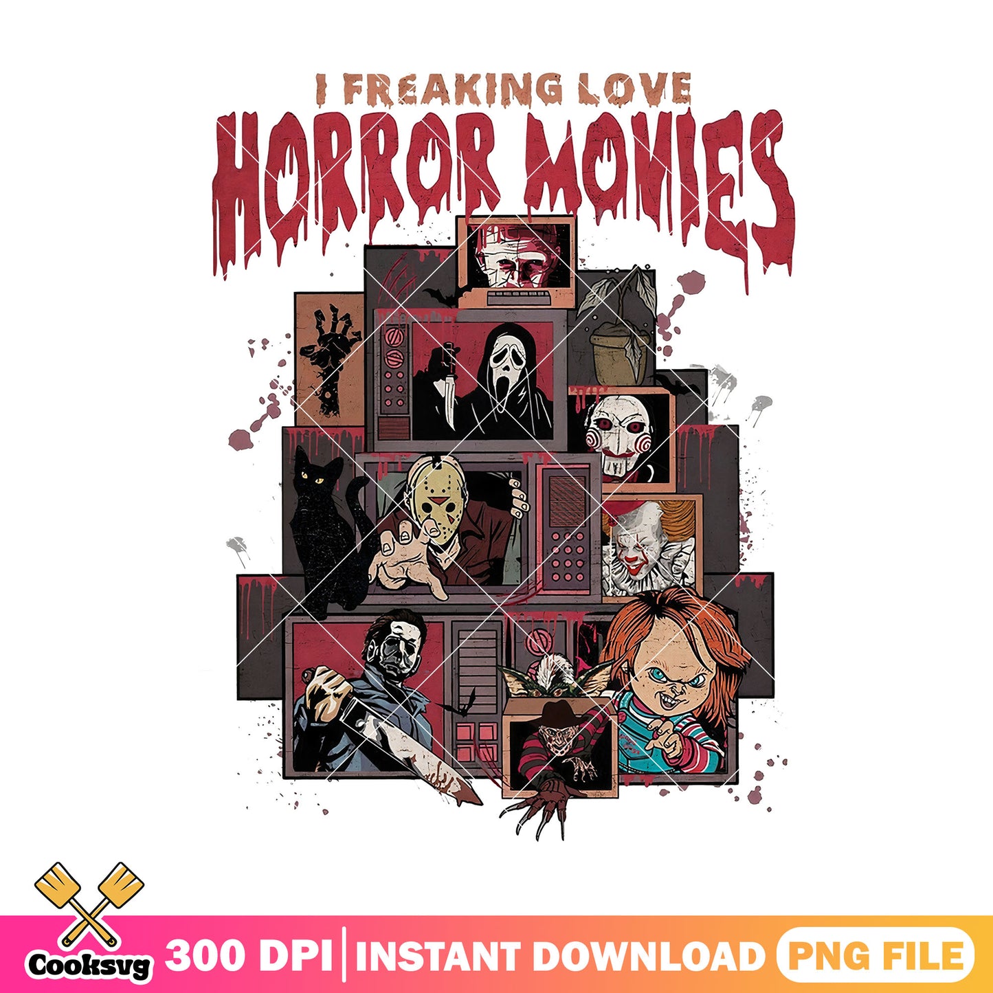 I freaking love horror movie design png, netflix horror movies png