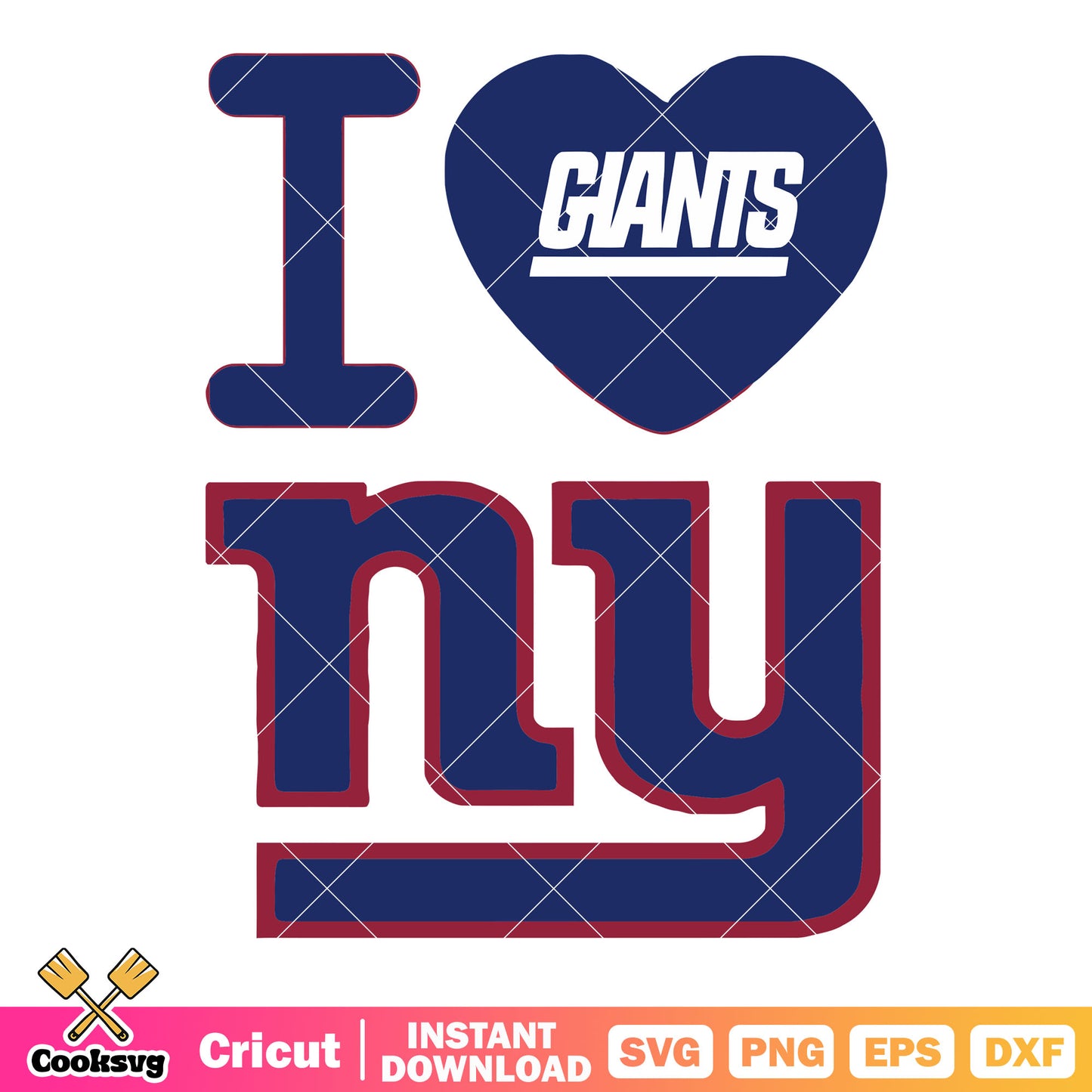 I love giants svg, new york giants svg, nfl football team svg