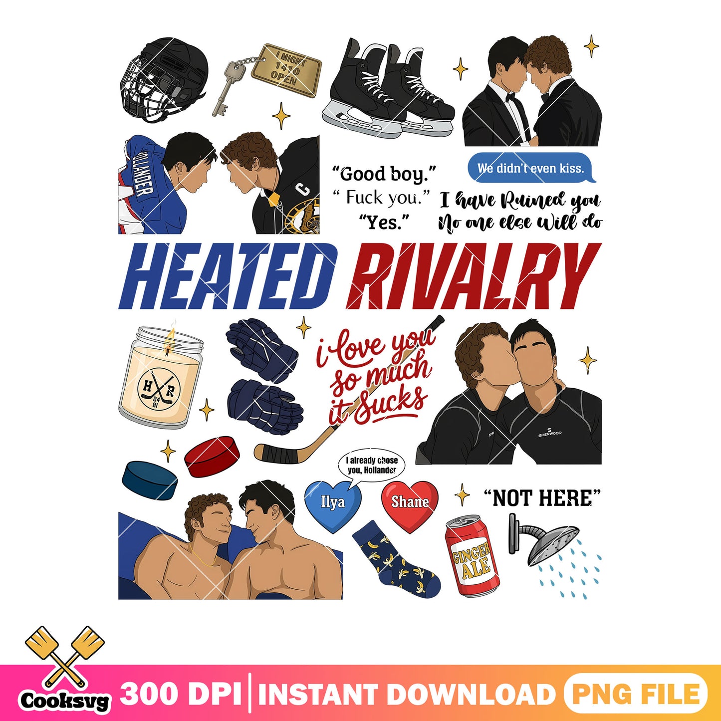 I love you so much so gay png, gay poster png, heated rivalry png