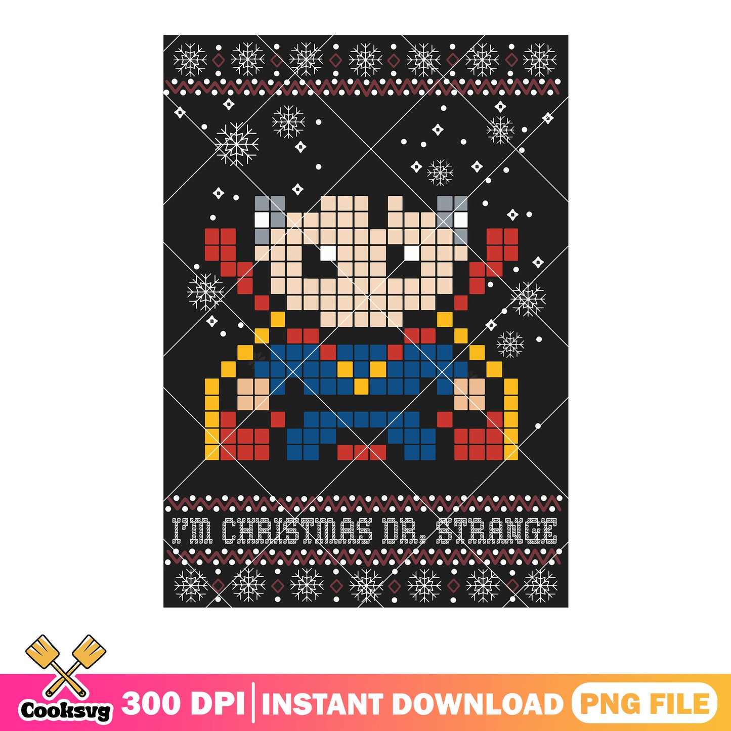 Im christmas dr strange png, Marvel christmas png, christmas poster png
