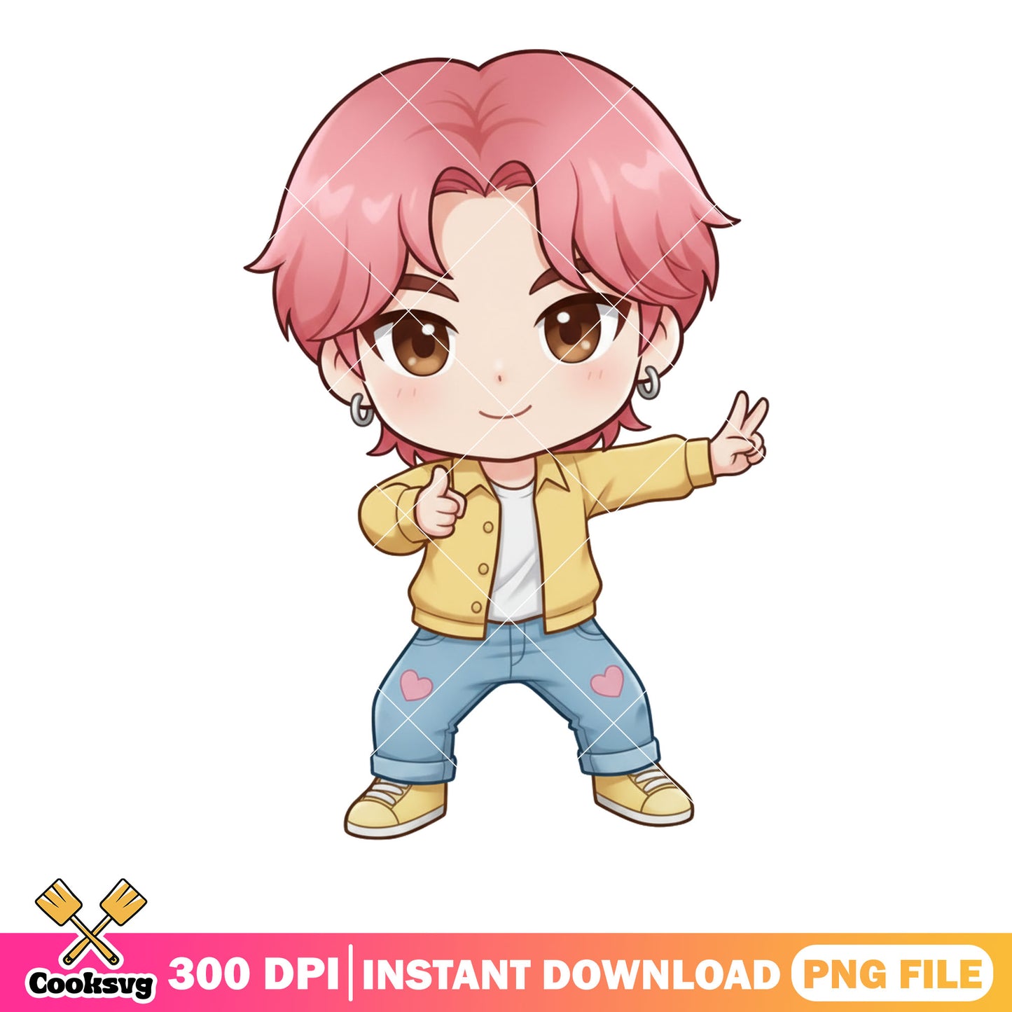 Im ok pose abby demon png, saja abby png, saja boys band png