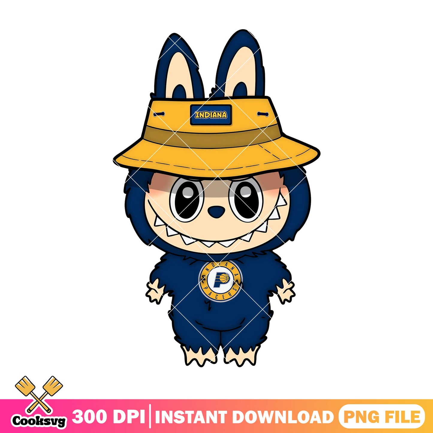 Indiana labubu baseball team png, labubu plush png, labubu art png