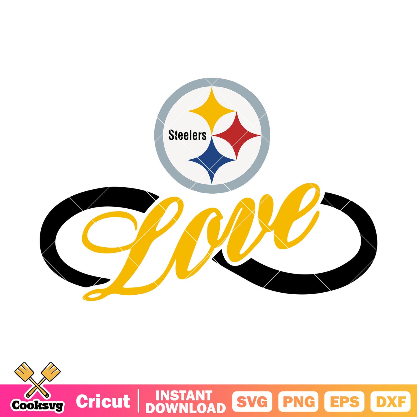 Infinity steelers team nfl svg, afc north svg, pittsburgh steelers svg