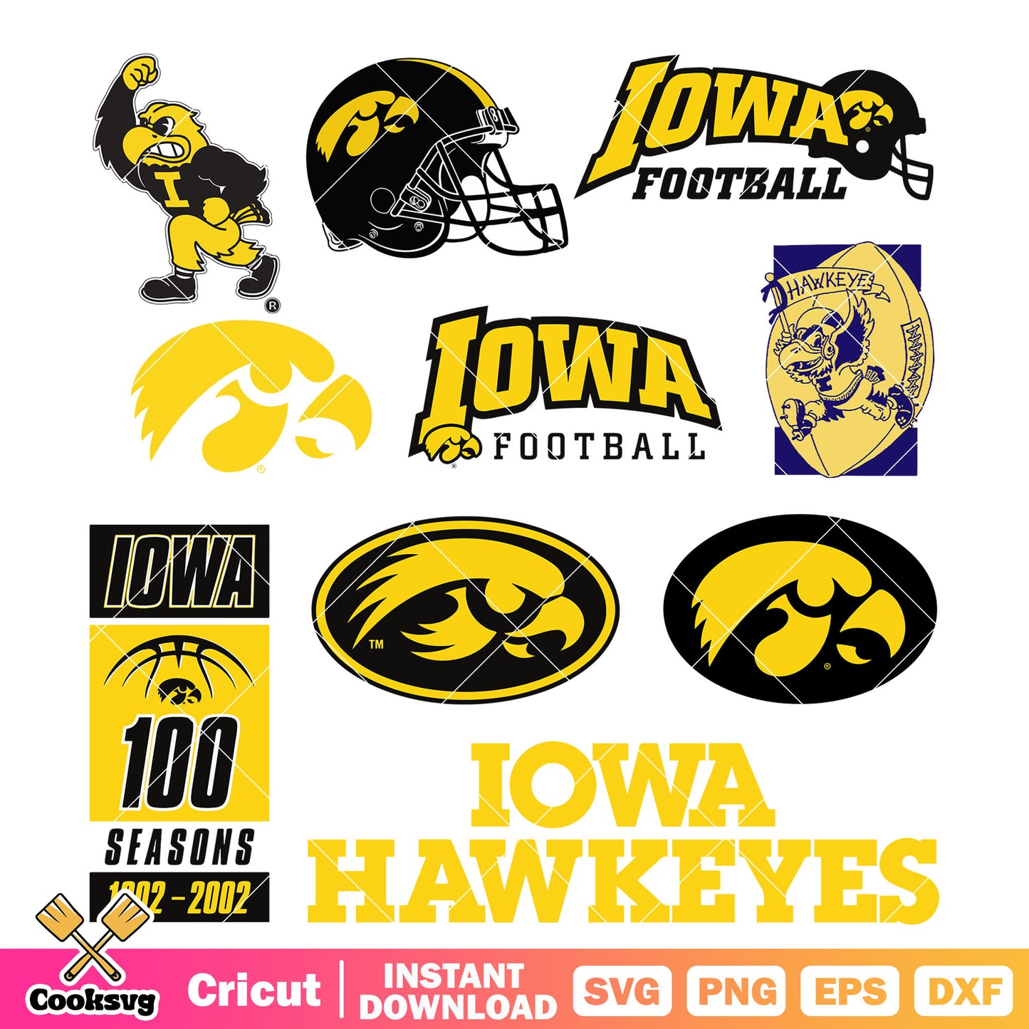 Iowa Hawkeyes Ncaa logo bundle svg, iowa hawkeyes football svg