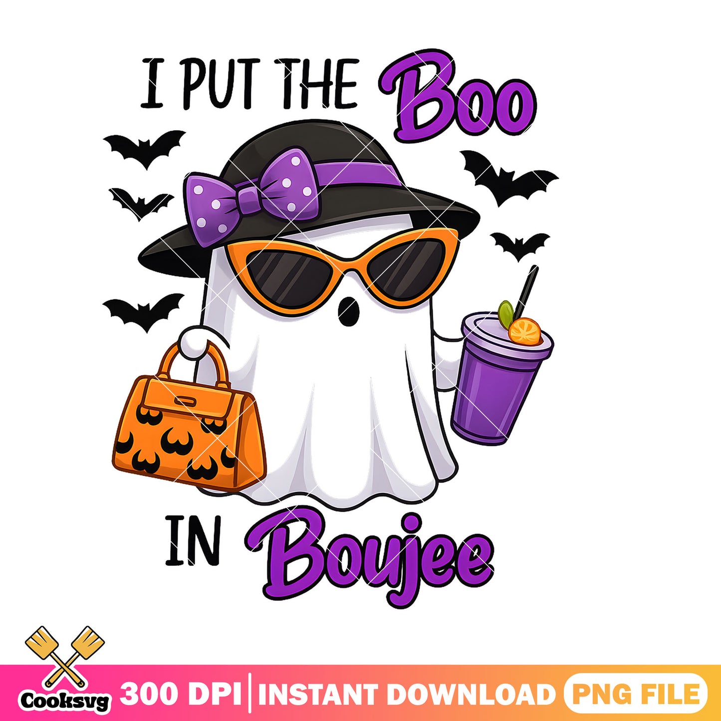 I put the boo in boujee png, boo halloween png, boo quotes png