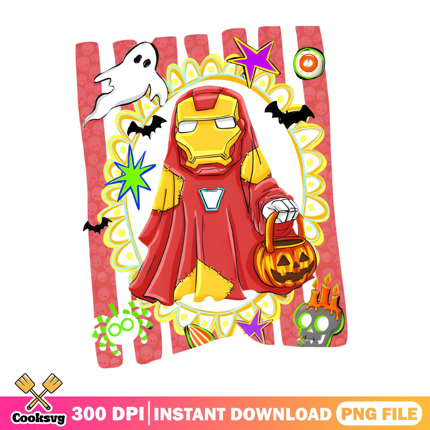 Iron Man Halloween PNG, Marvel Halloween PNG, Trick Or Treat PNG