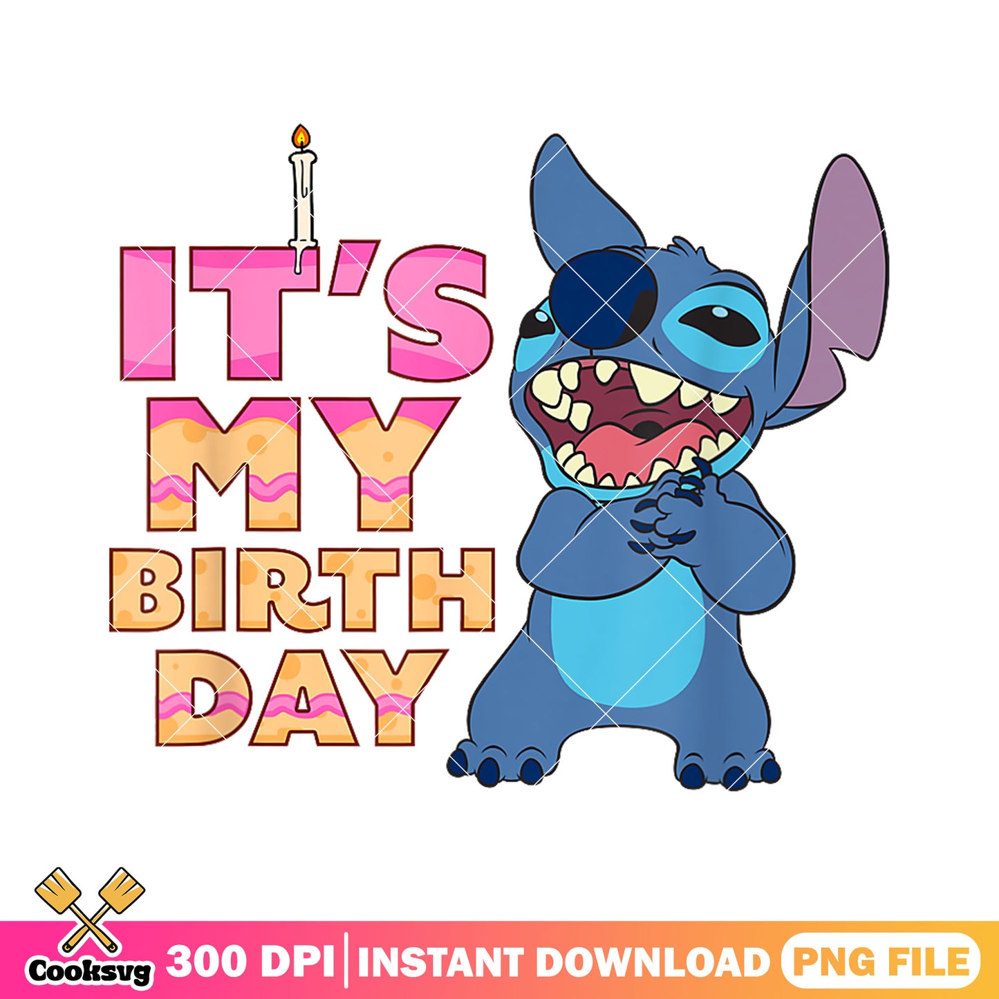 Its birthday stitch png, stitch birthday png, disney birthday png