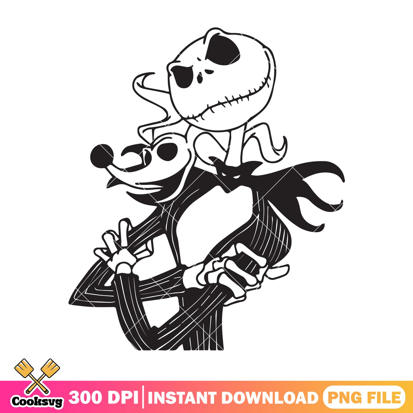 Jack with his dog design png, horror zero png, halloween happy png