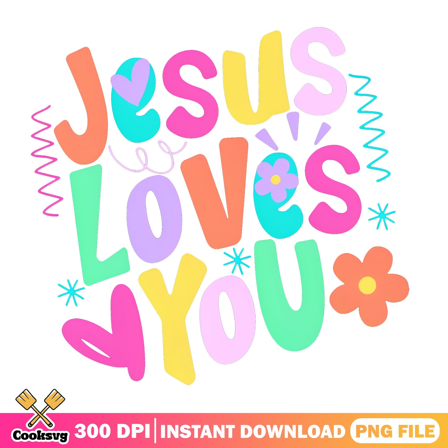 Jesus Loves You PNG, Christian Easter PNG, Religious PNG