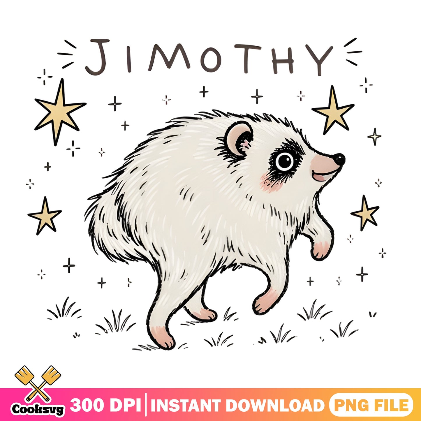 Jimothy Opossum PNG, Cute Possum Clipart, Funny Animal PNG