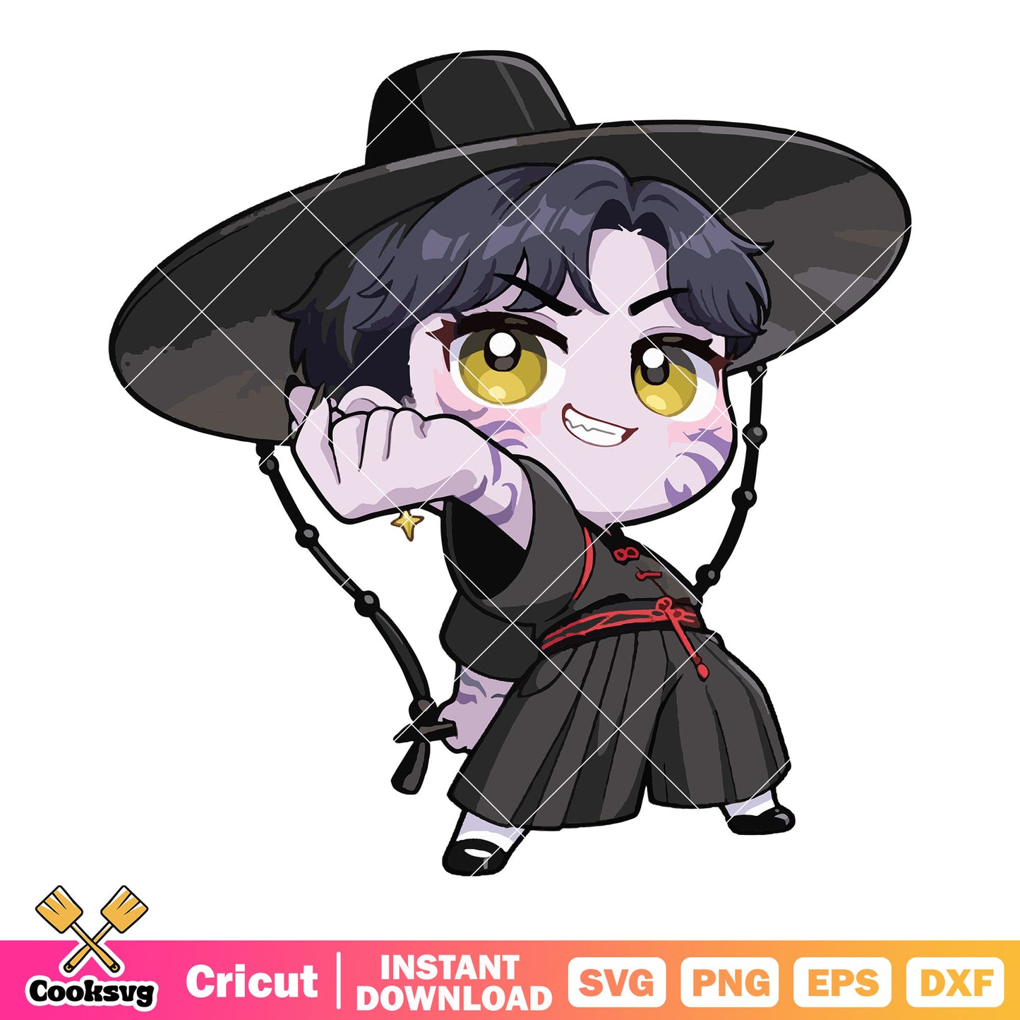 Jinu demon chibi svg, kpop hunters svg, jinu saja svg