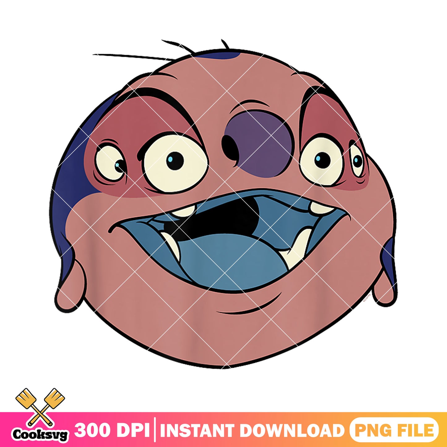 Jumba Jookiba head stitch png, stitch friends png, jumba stitch png