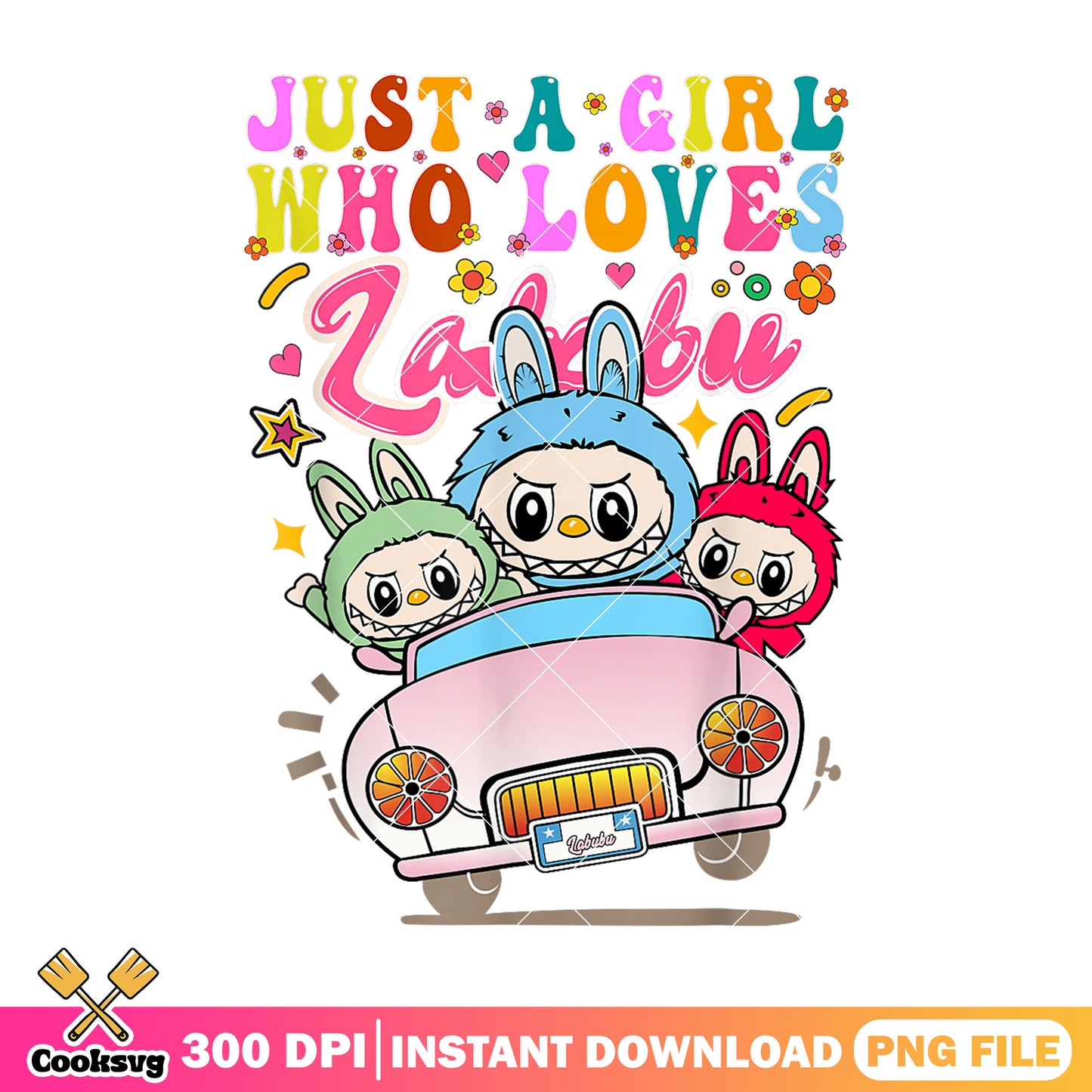 Just a girl who love labubu png, love labubu png, labubu car seat png