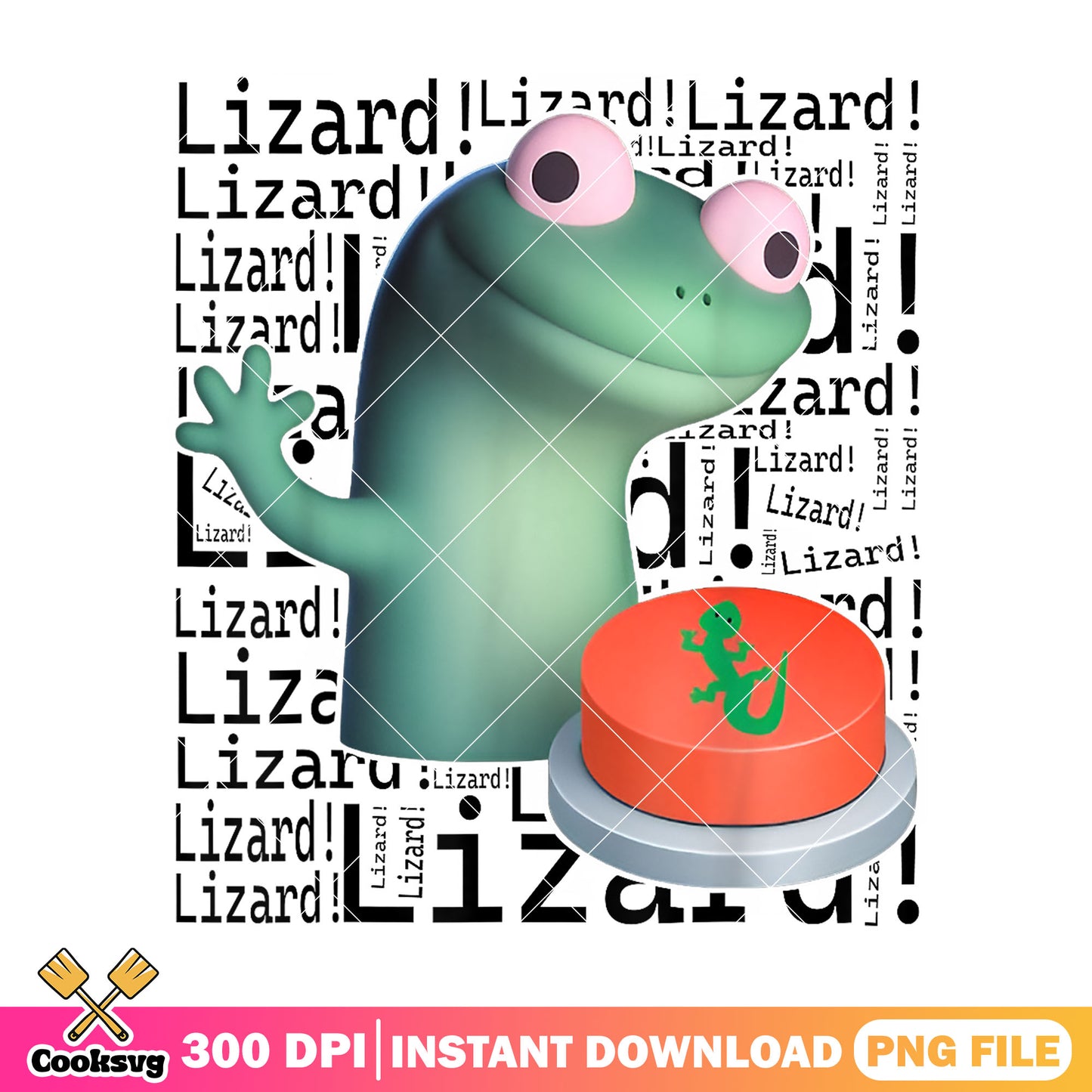 Just click it lizard png, lizard button meme png, funny lizard png
