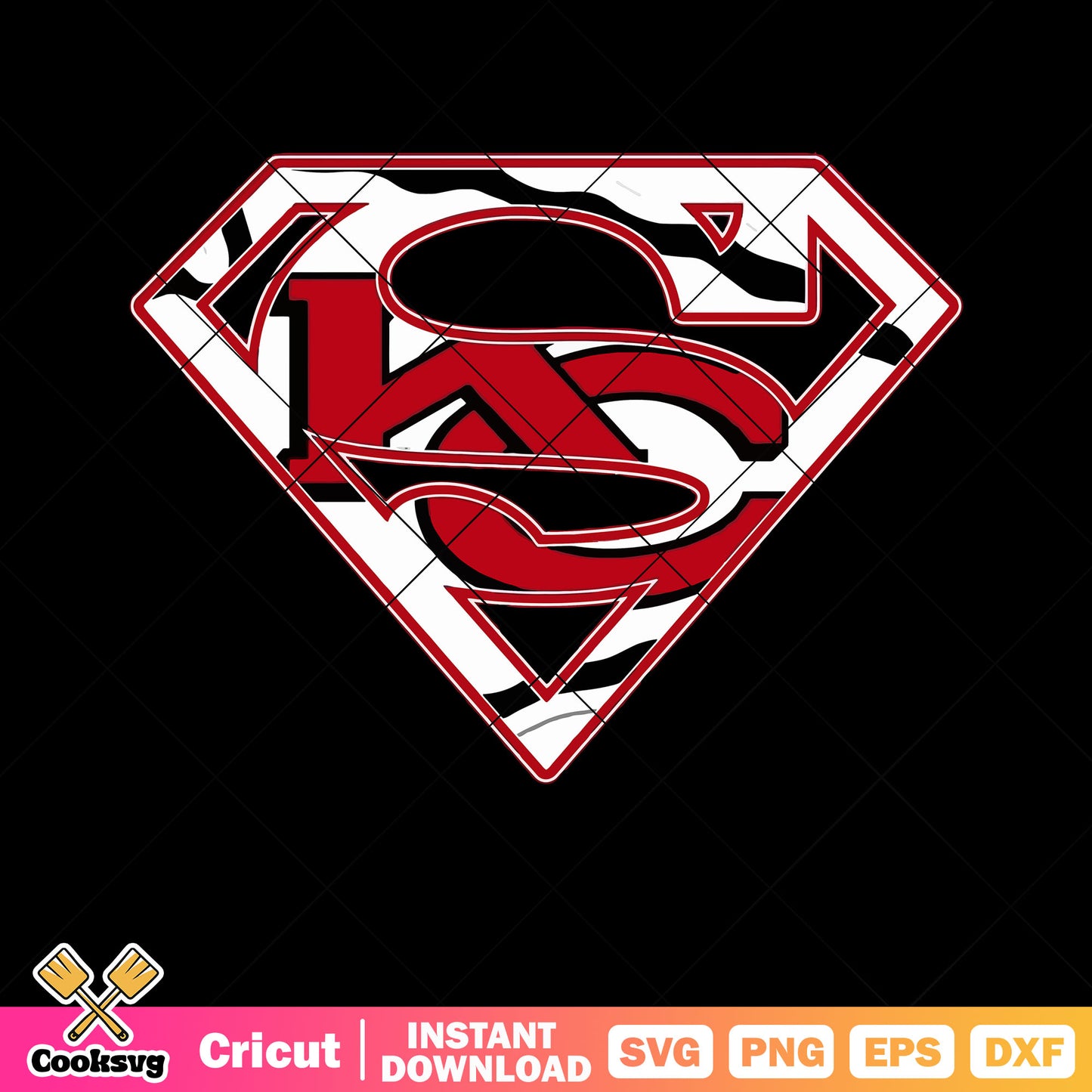 Kansas city chiefs nfl svg, kc chiefs svg, afc west svg