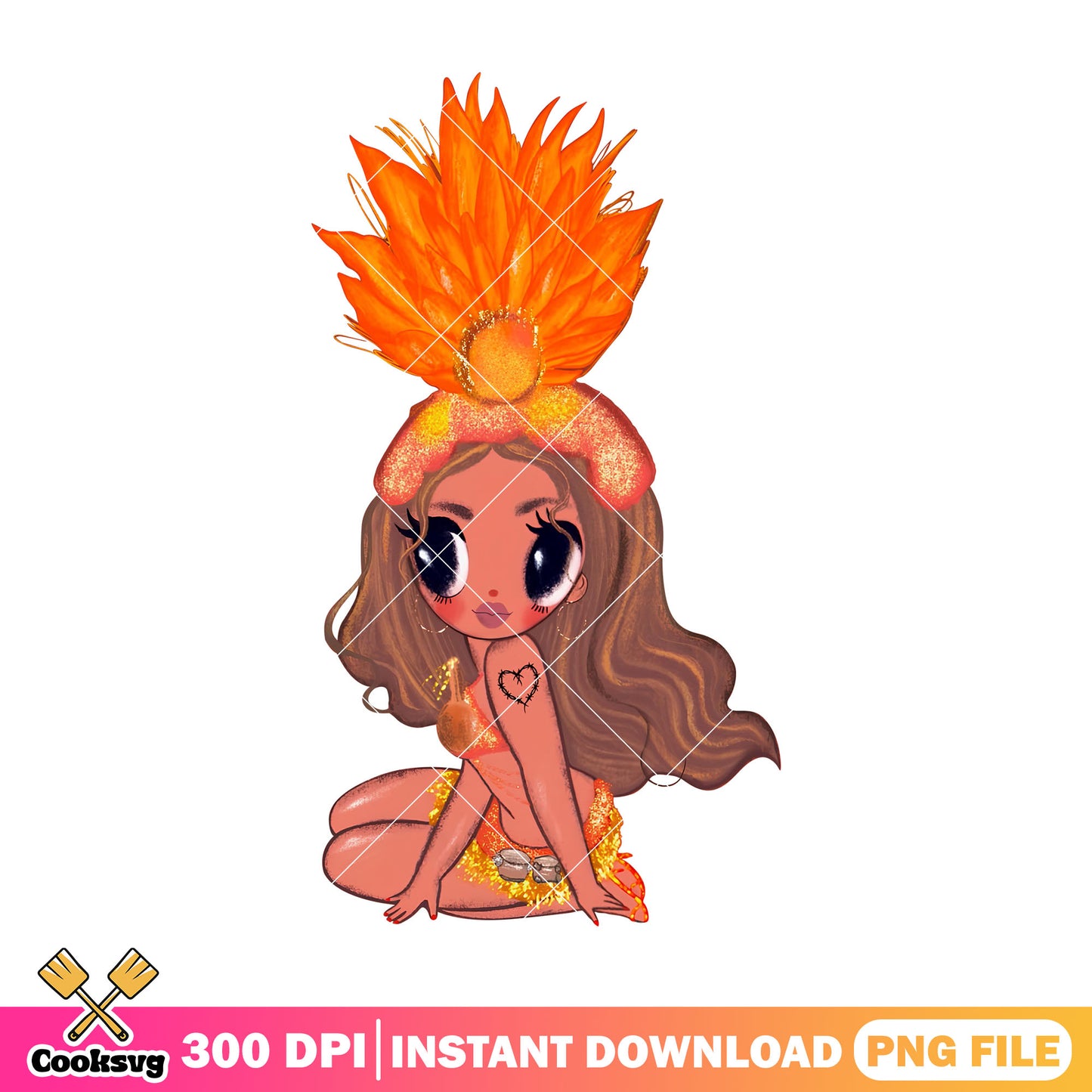 Karol G cartoon cute png file, karol g png, Tropicoqueta png