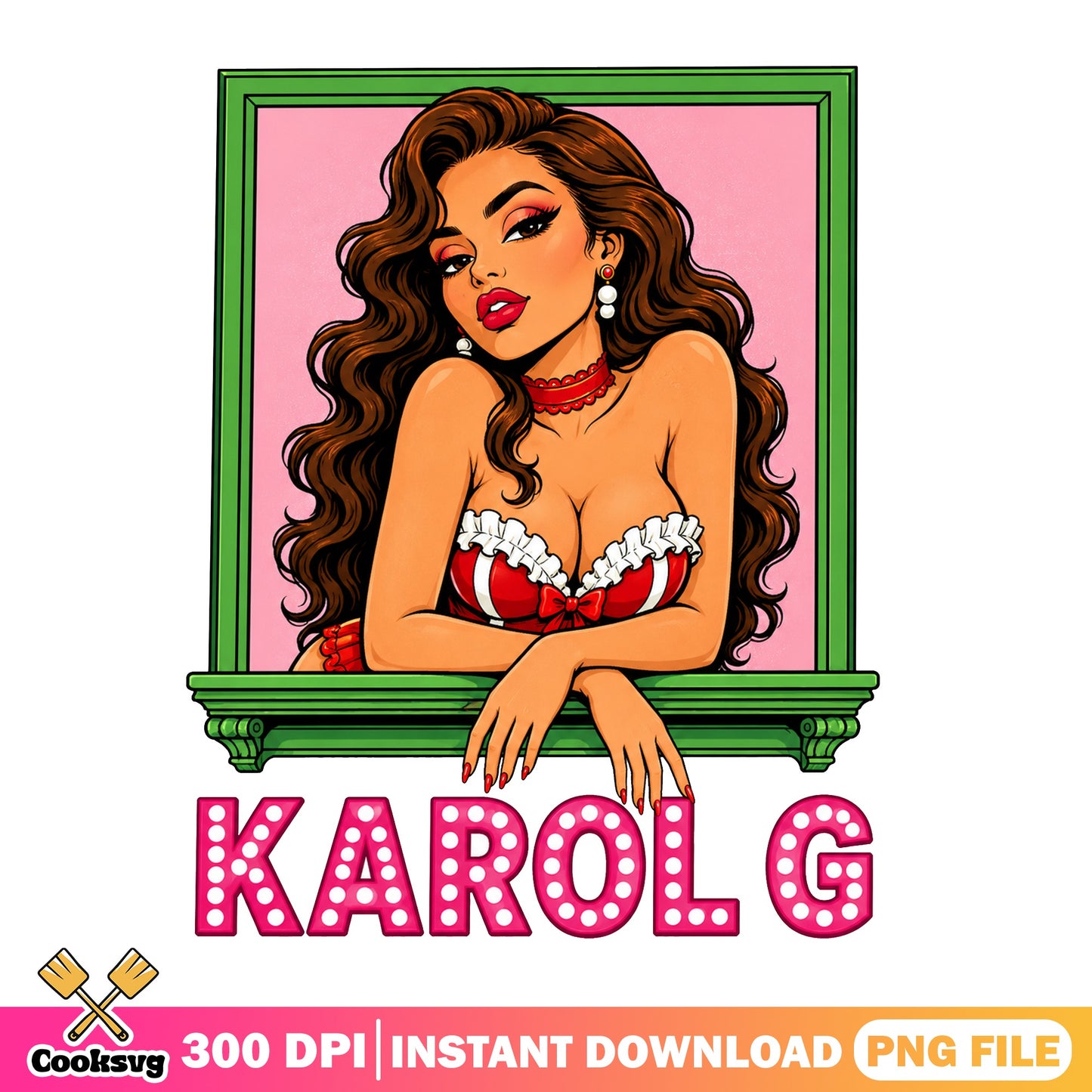 Karol G PNG, Latina Singer Fan Art PNG, Instant Download PNG