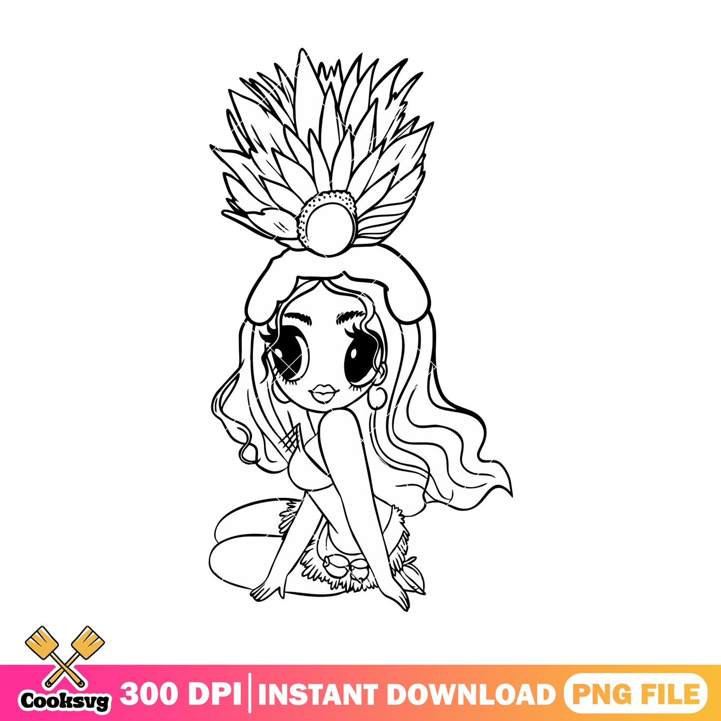 Karol g cartoon black white png, karol g cartoon png, karol g png