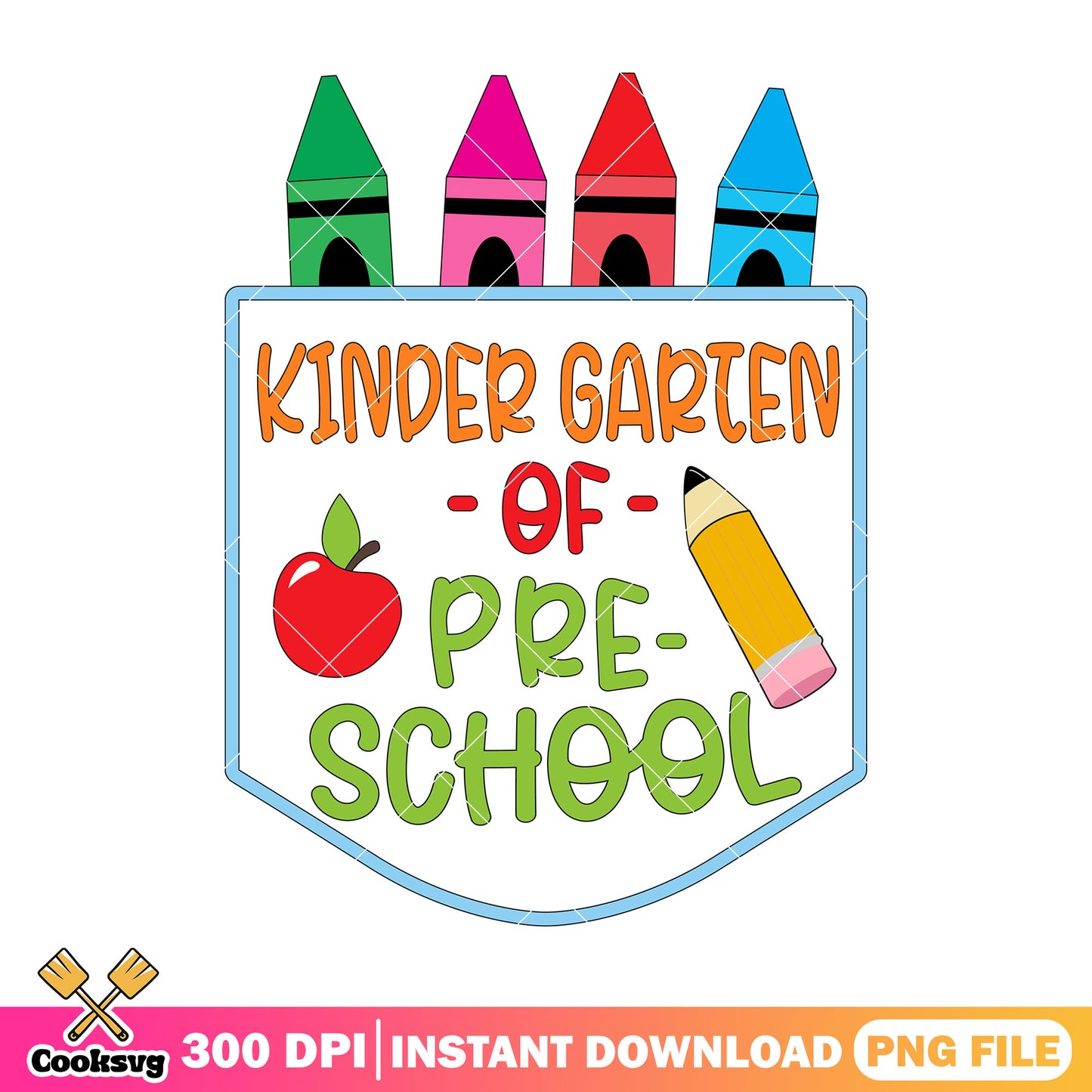 Kinder garten of pre-school png, school decor png, back to school png