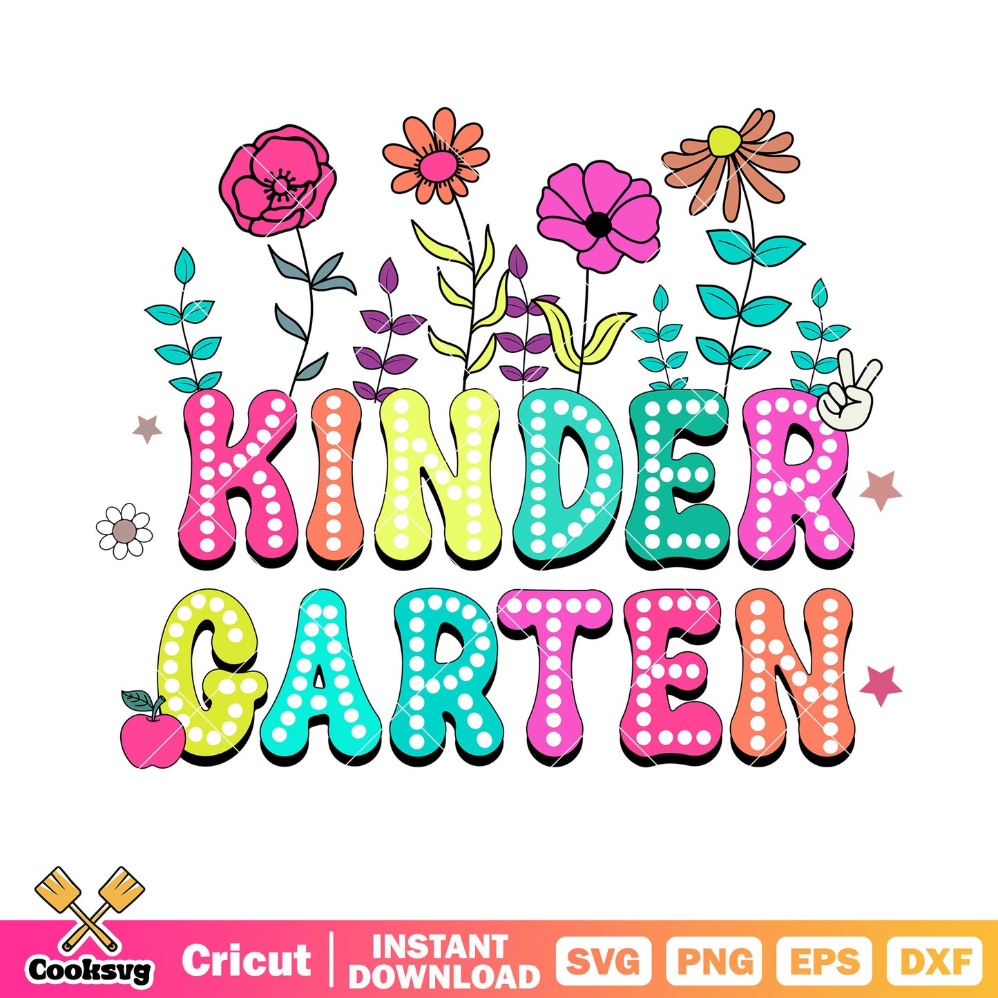 Kindergarten school flower svg, kindergarten near me svg