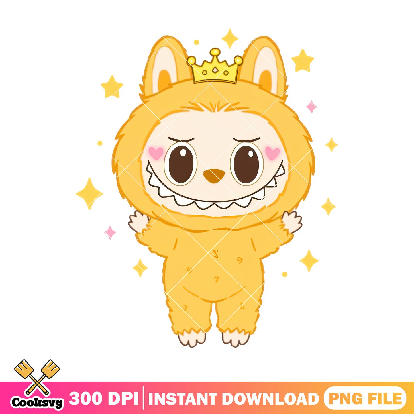 King labubu design png, labubu happy png, labubu standing png