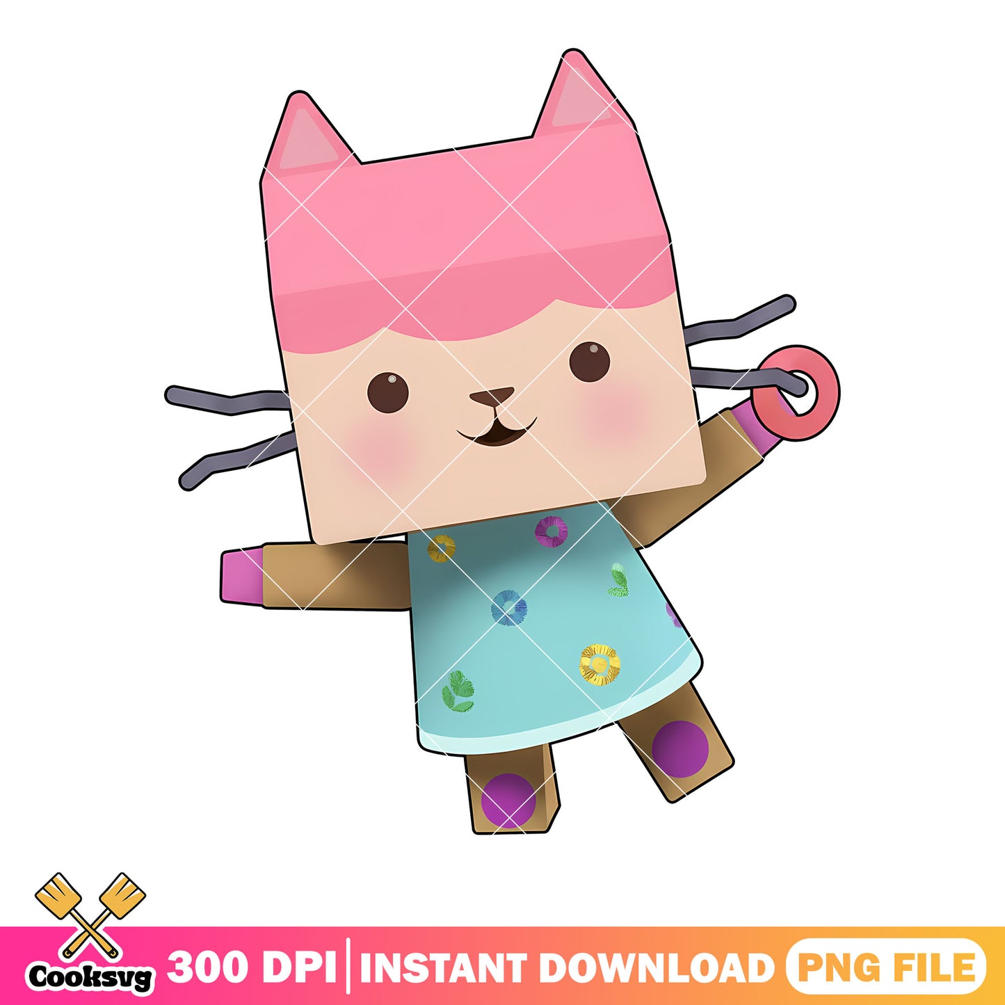 Kitten ring baby box png, gabby dollhouse png, lovely kitten png