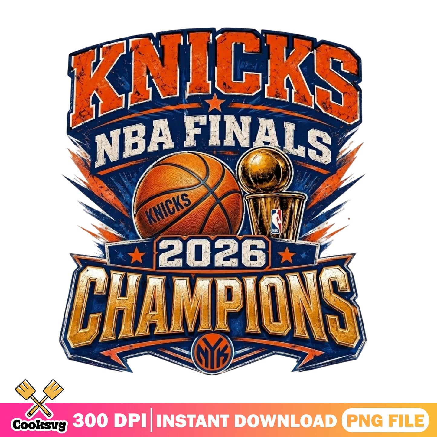 Knicks NBA Finals 2026 Champions PNG, New York Knicks PNG, Basketball PNG