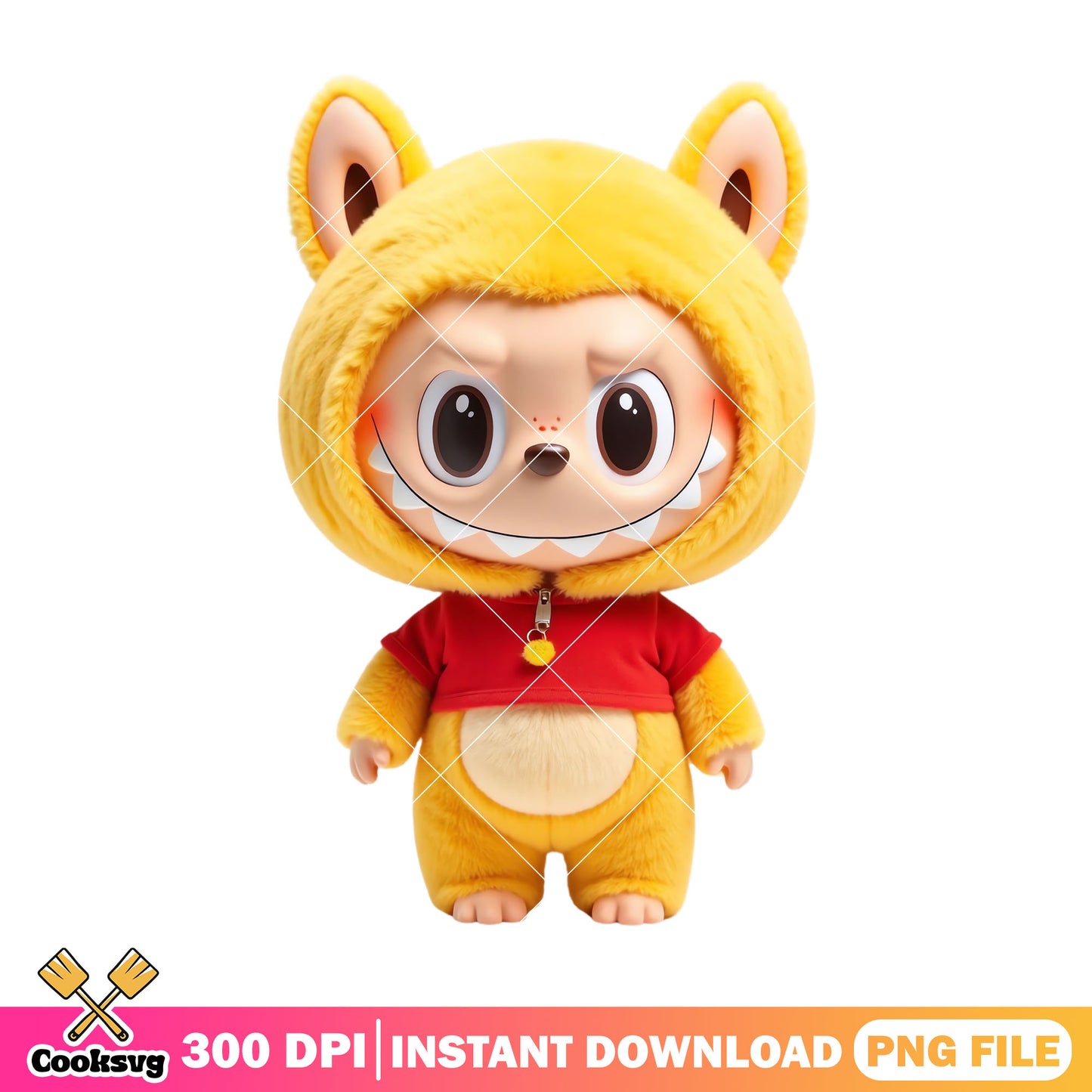 Labubu bear clothes png, labubu doll png, labubu monster png
