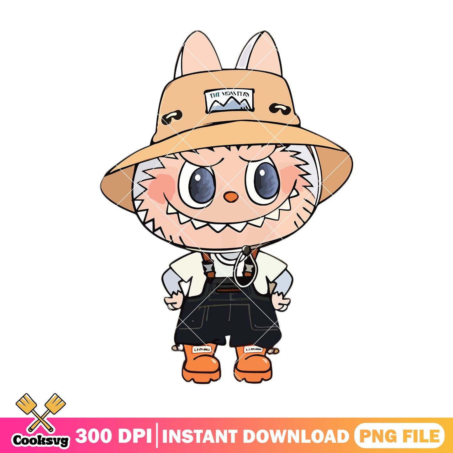 Labubu climber outfit png, labubu costume png, labubu standing png