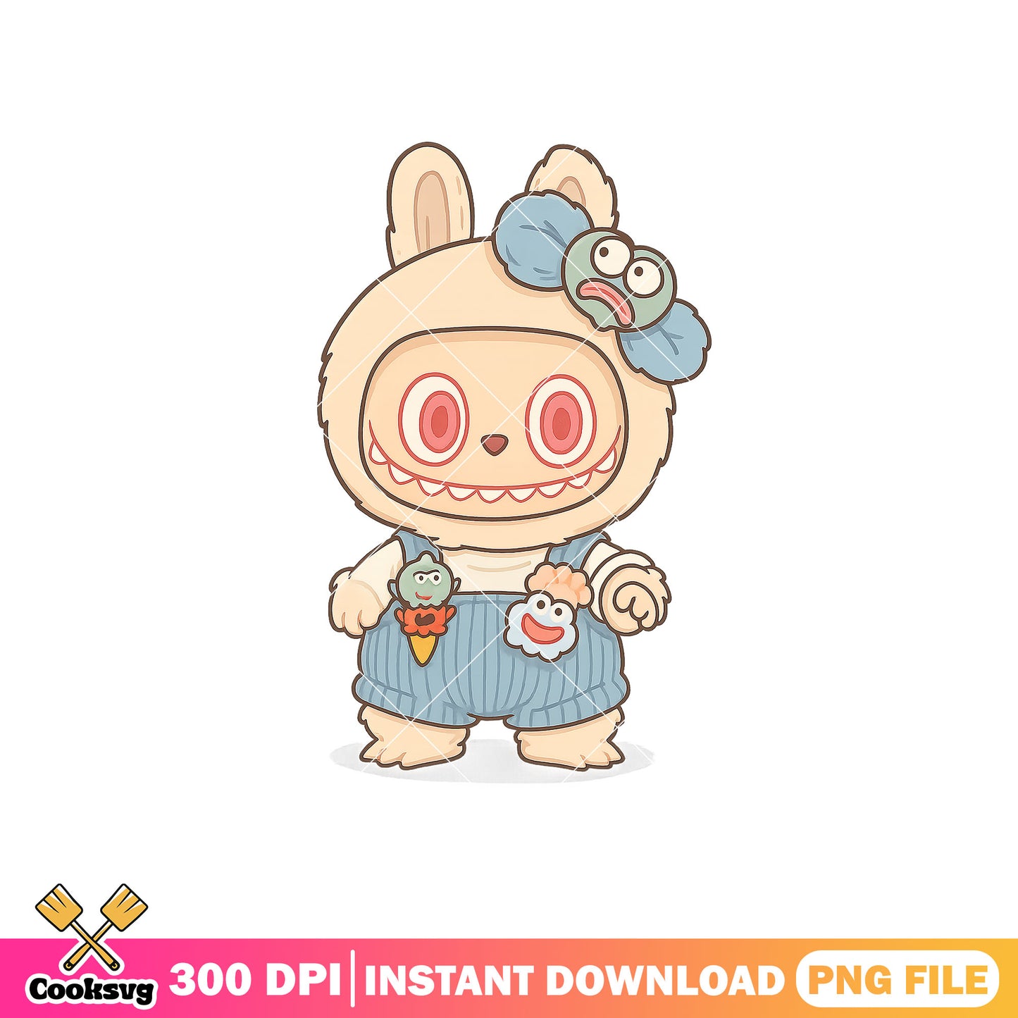 Labubu cute apparel art png, labubu cartoon png, labubu popmart png