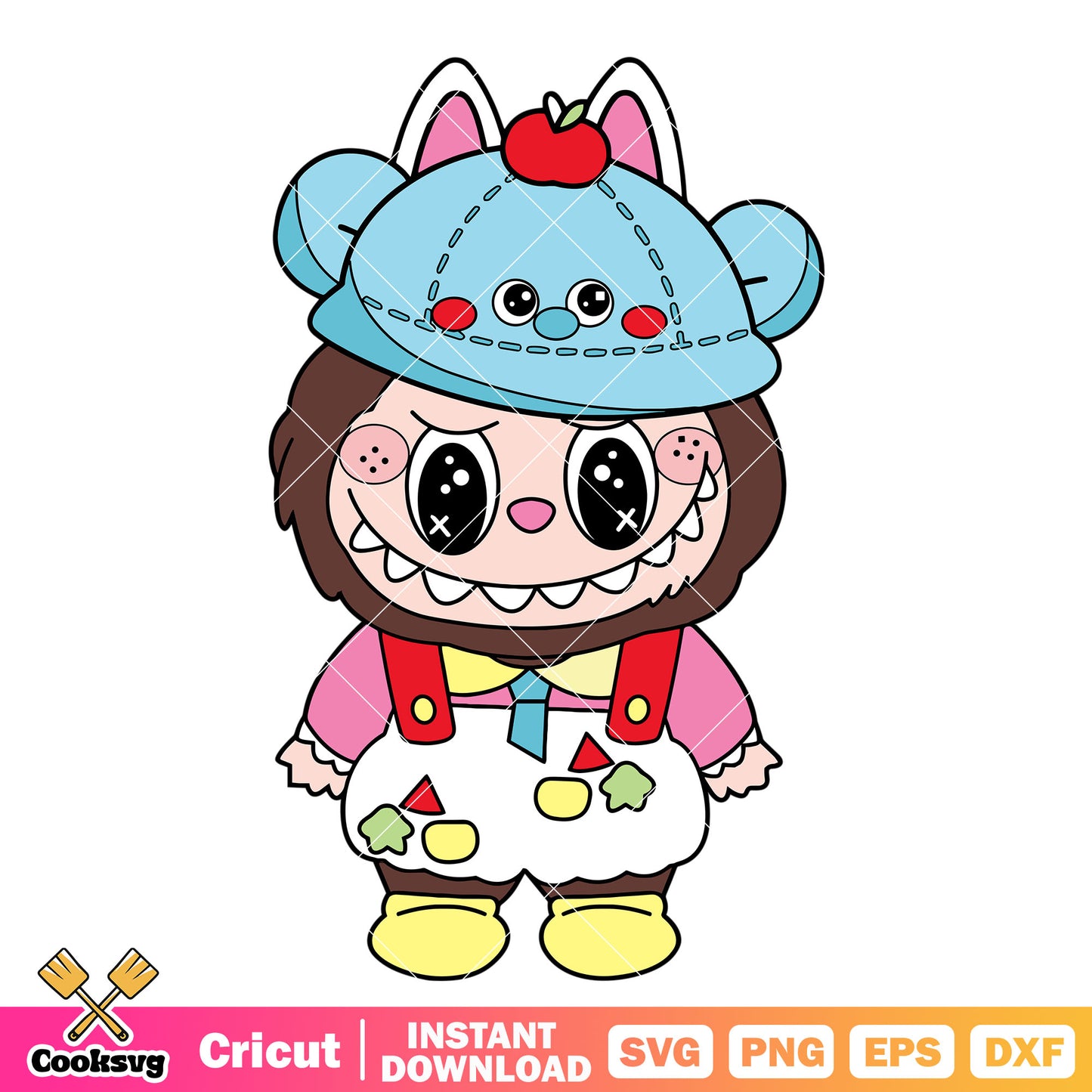 Labubu cute baby clother svg, cute labubu svg, labubu clothing svg