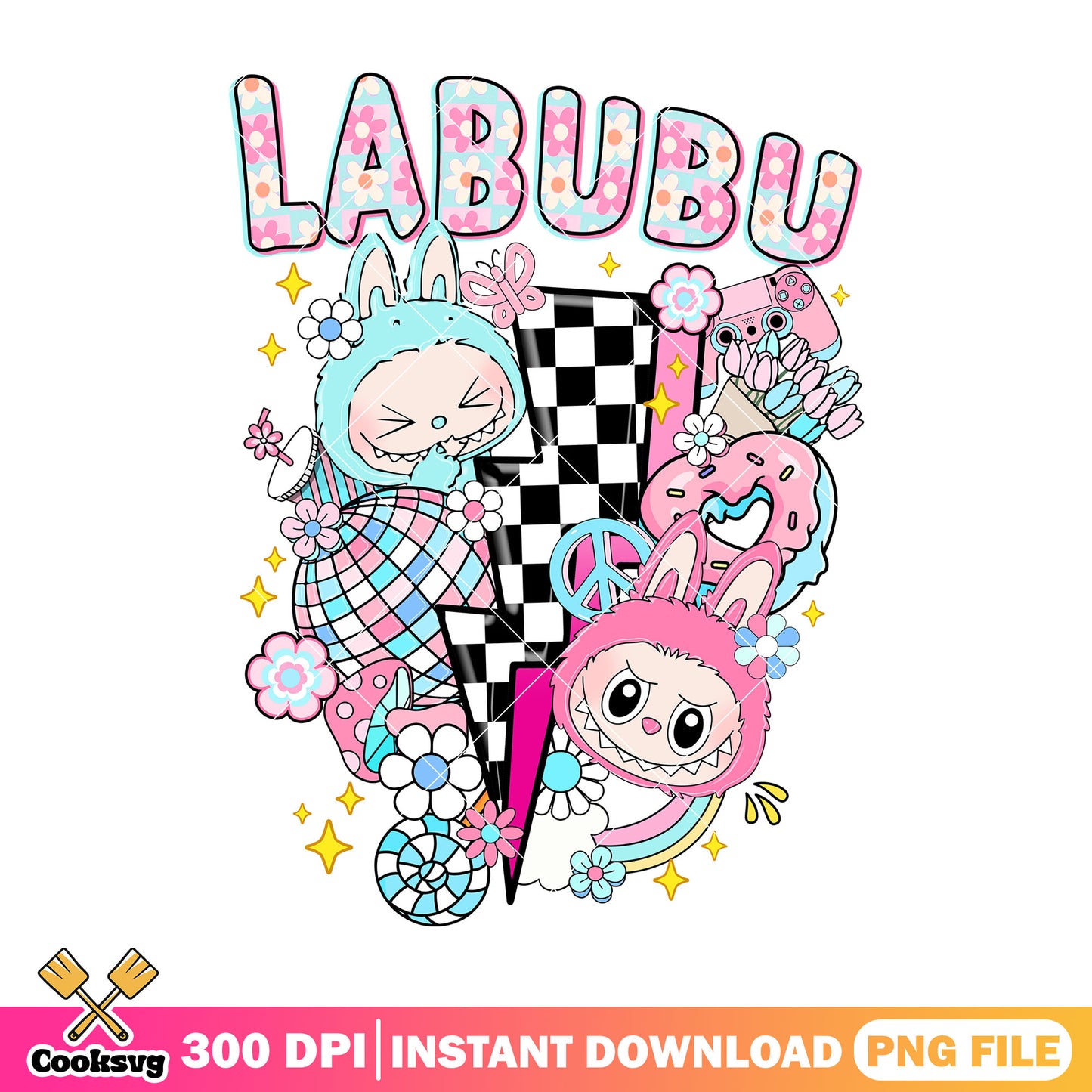 Labubu let's play music png, labubu cute png, labubu art png