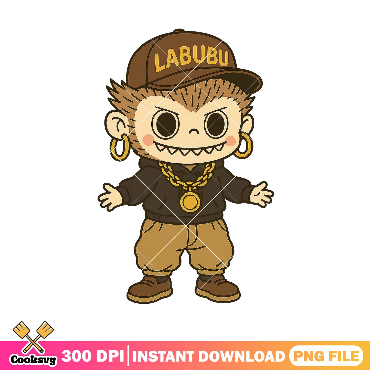 Labubu monkey style png, labubu art png, labubu cute png