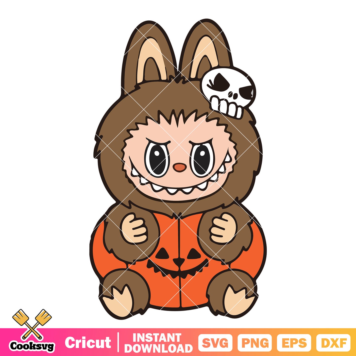 Labubu pumpkin costume file svg, labubu halloween costume svg