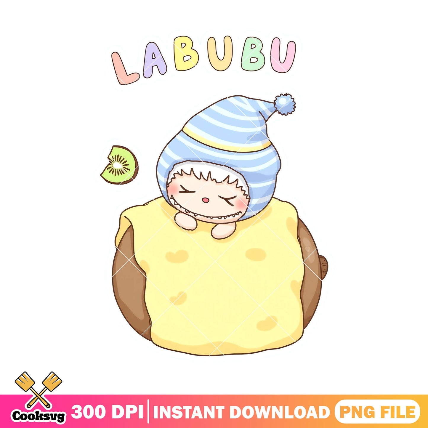 Labubu sleeping design png, labubu monster png, labubu png